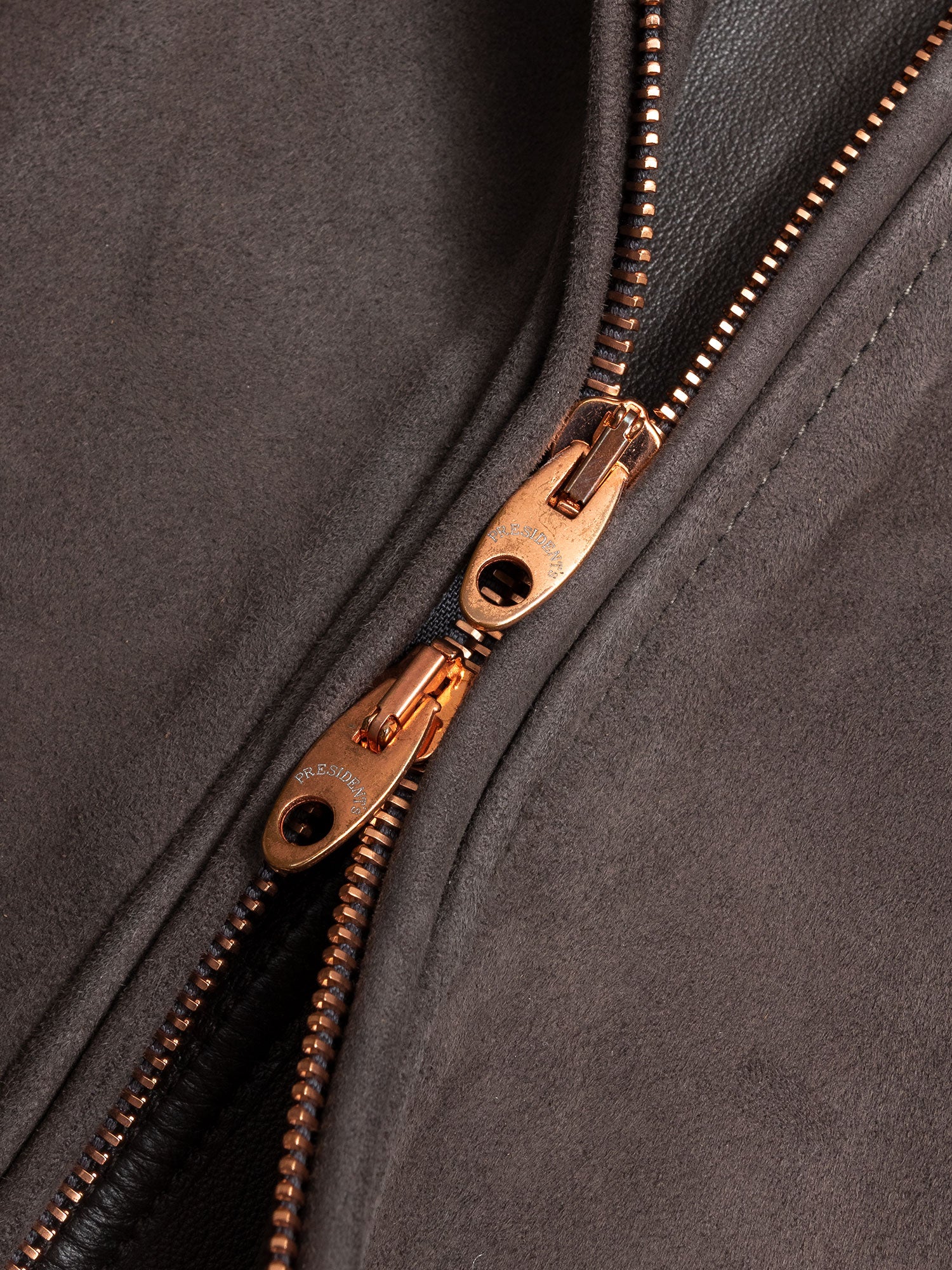 Nappa Suede Bomber Jacket in Charcoal - Image 4