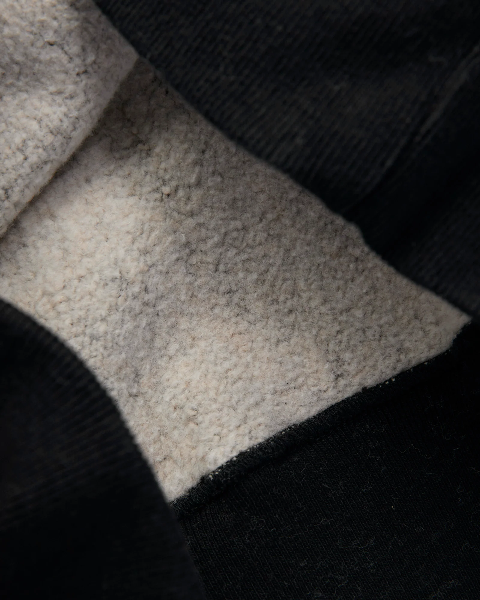 New Pucara Loopwheel Sweatshirt in Two-Tone Black - Image 7