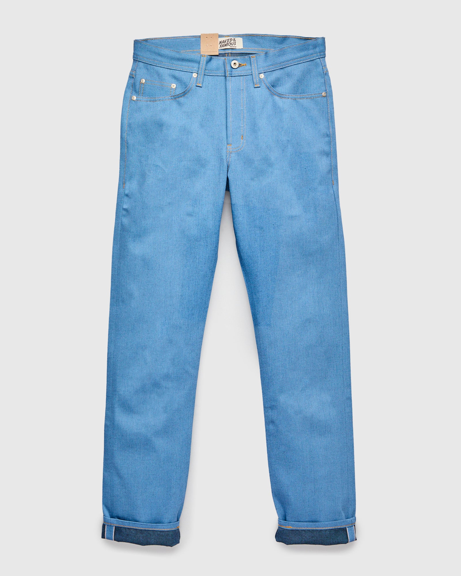 "Night Sky" 11oz Pale Indigo Selvedge Denim - Weird Guy Fit - Image 2