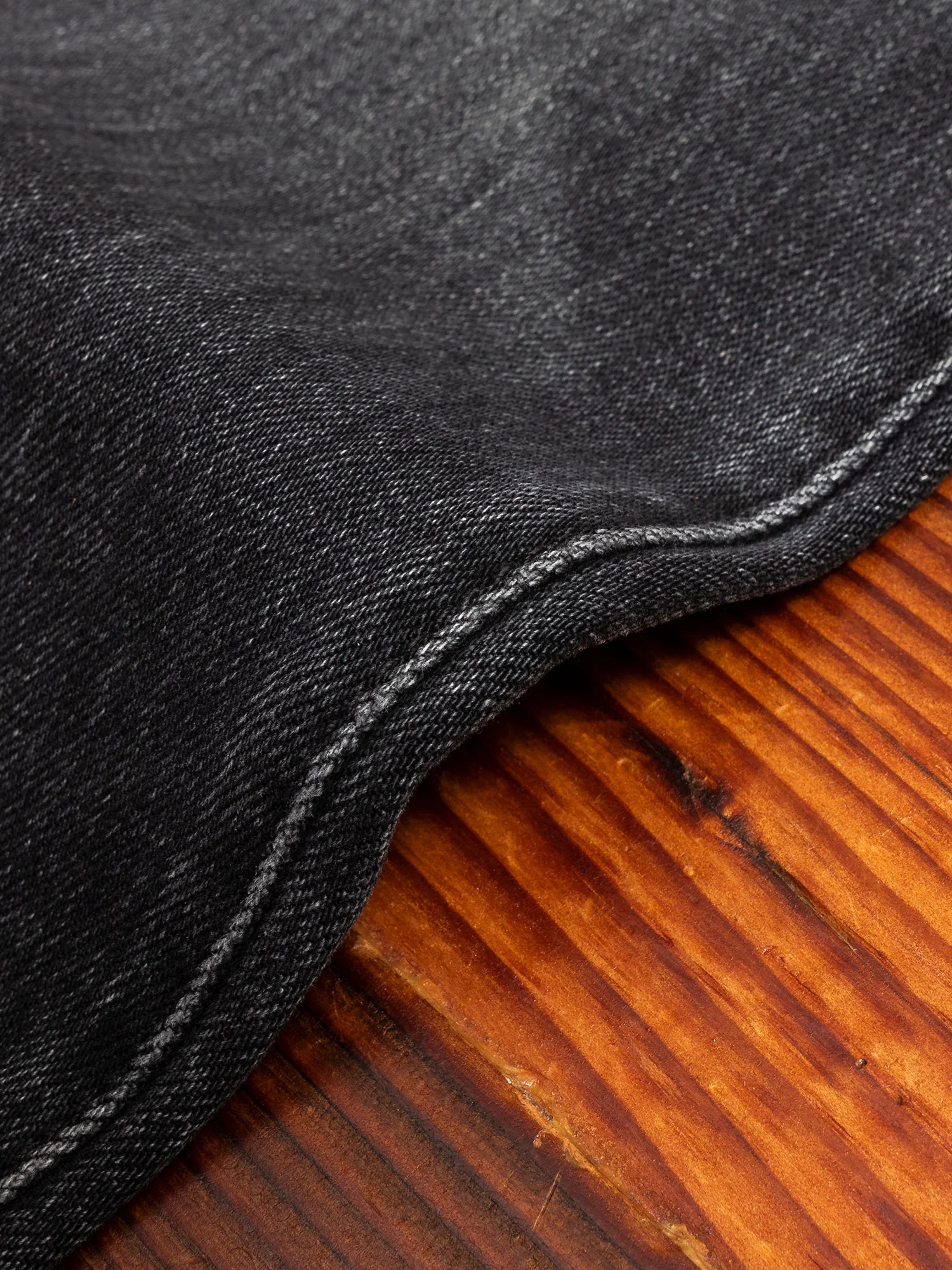 "Noel" 14oz Washed Black Stretch Selvedge Denim - Scissors Slim Tapered - Image 8