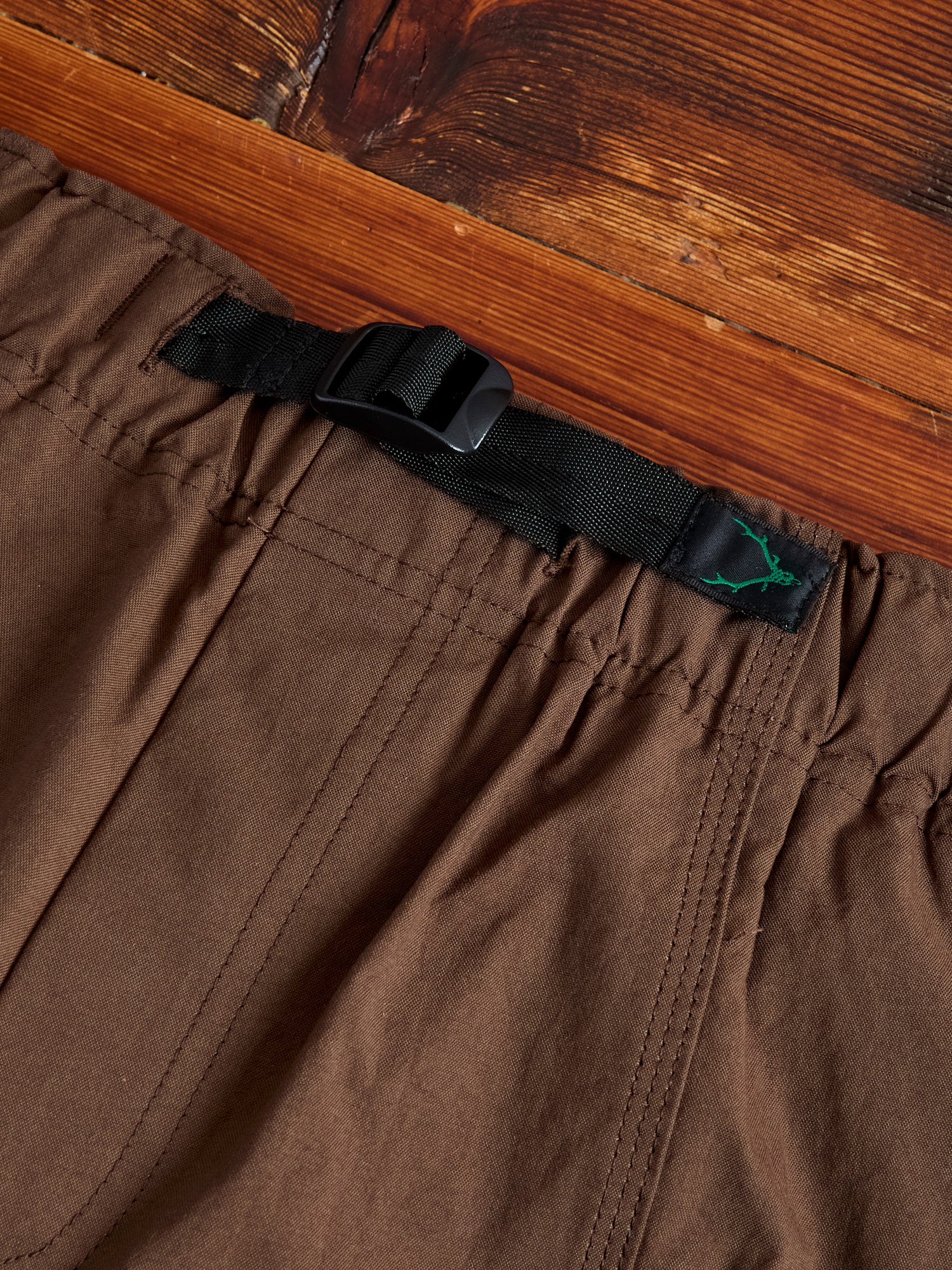 Nylon Oxford Belted C.S Pant in Brown - Image 5