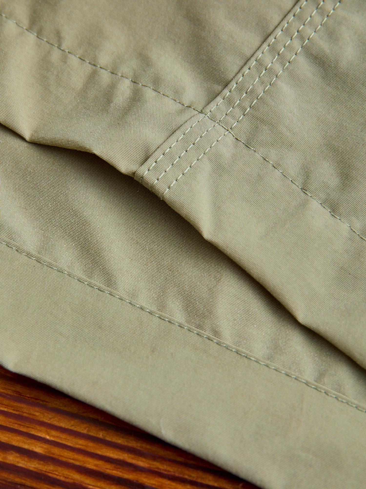 Nylon Taffeta Belted C.S Shorts in Grey Beige - Image 7
