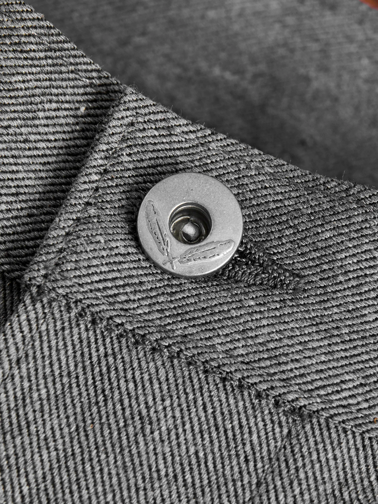 "Officer High Trouser" in 12oz Grey Selvedge Denim - Image 6