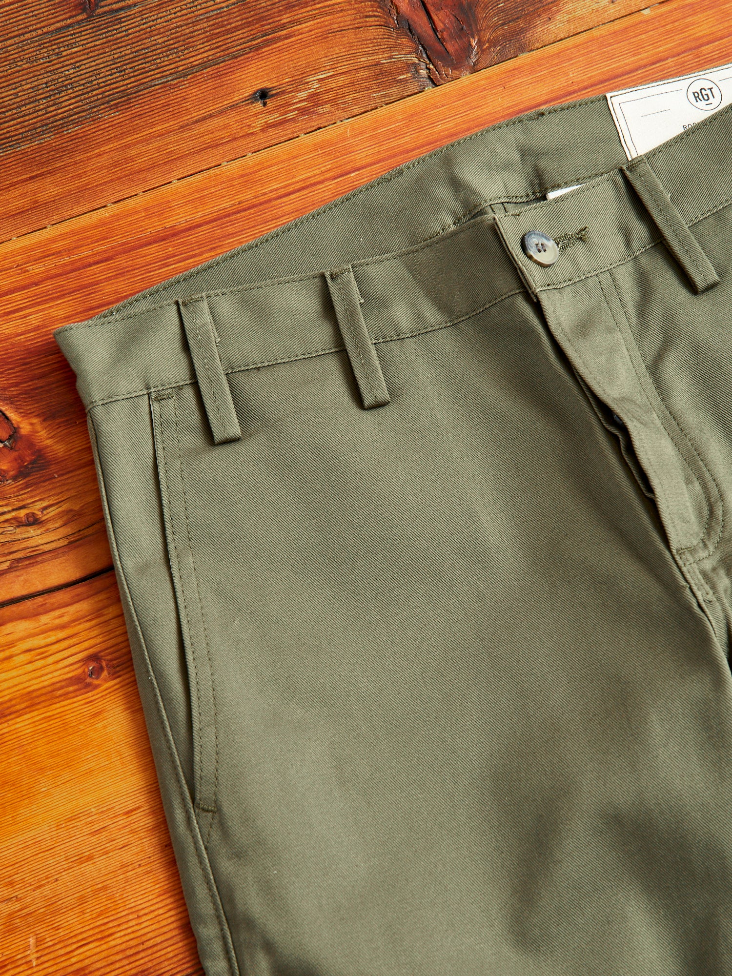 "Officer Trouser" in Olive Twill - Image 4