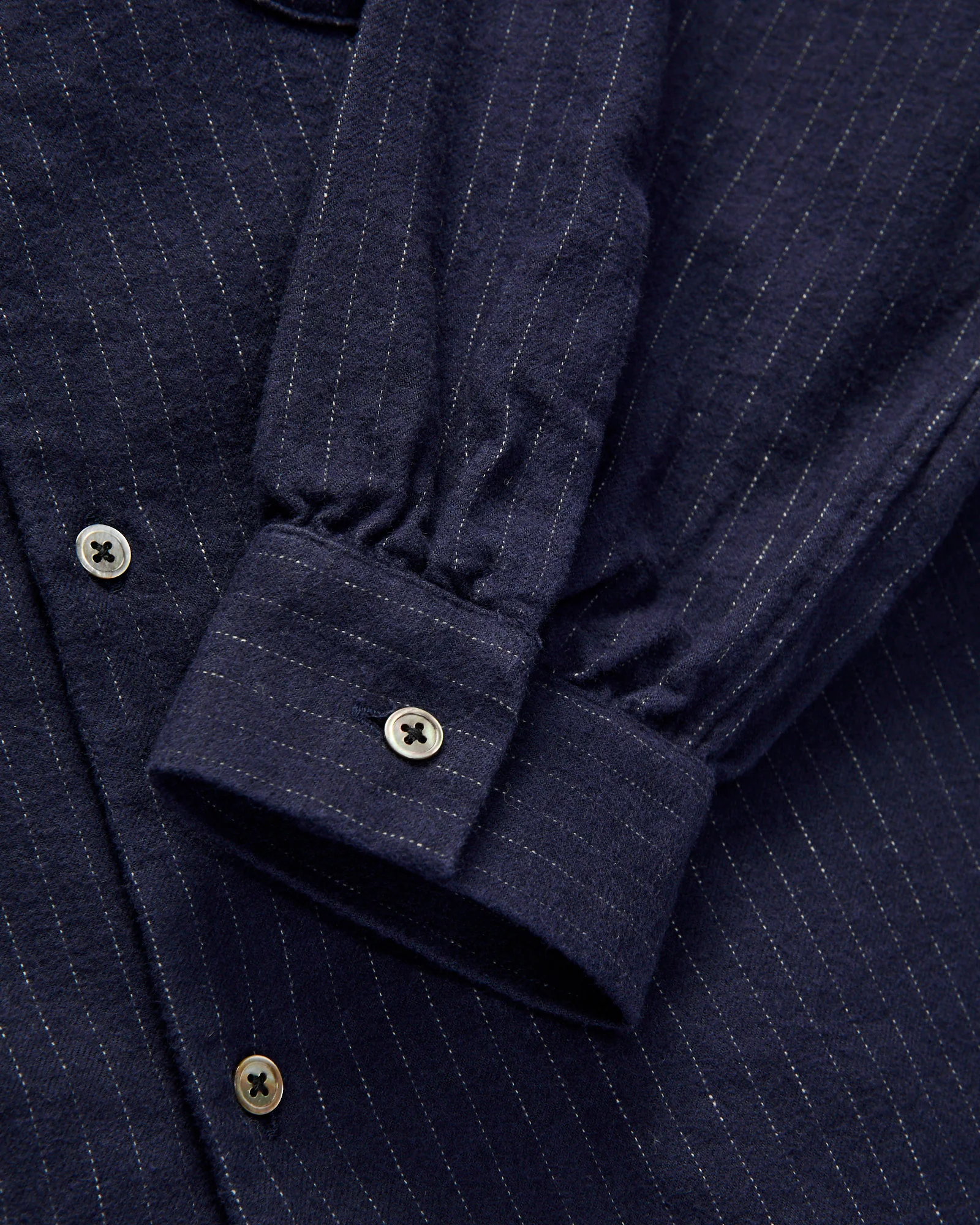 OR-5122 Striped Work Shirt in Navy - Image 6