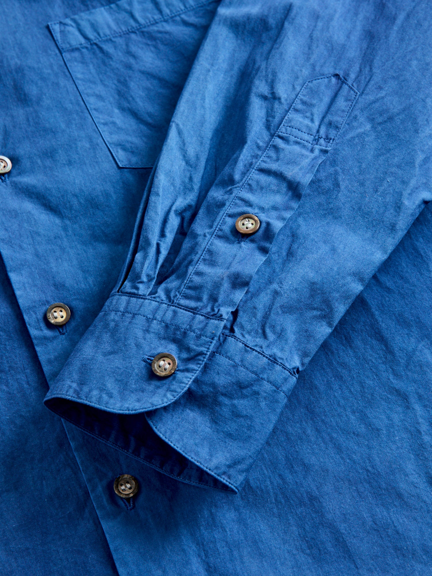 Organic Cotton Button-Up Shirt in Indigo - Image 6
