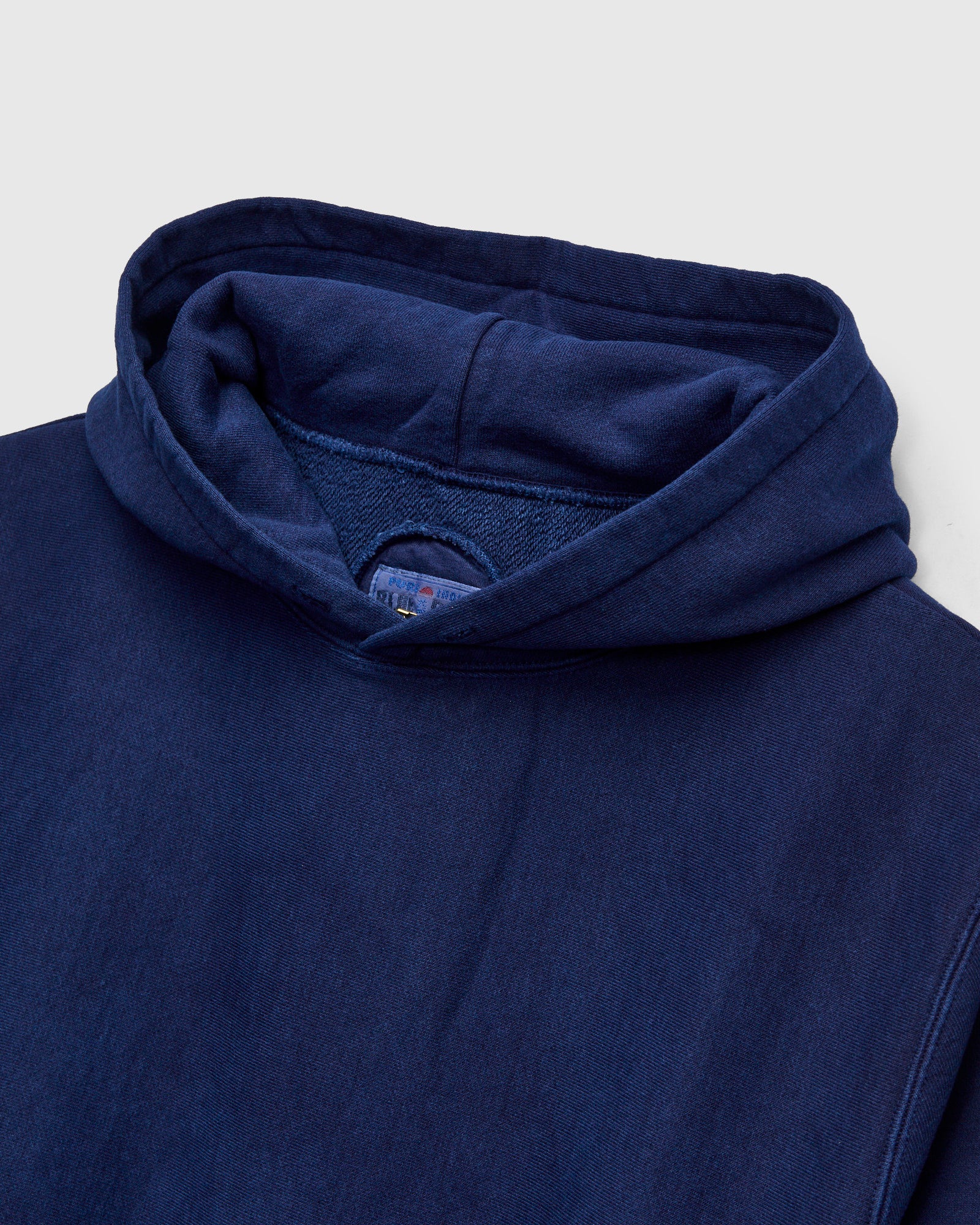 Organic Hand-Dyed Pullover Hoodie in Indigo - Image 3