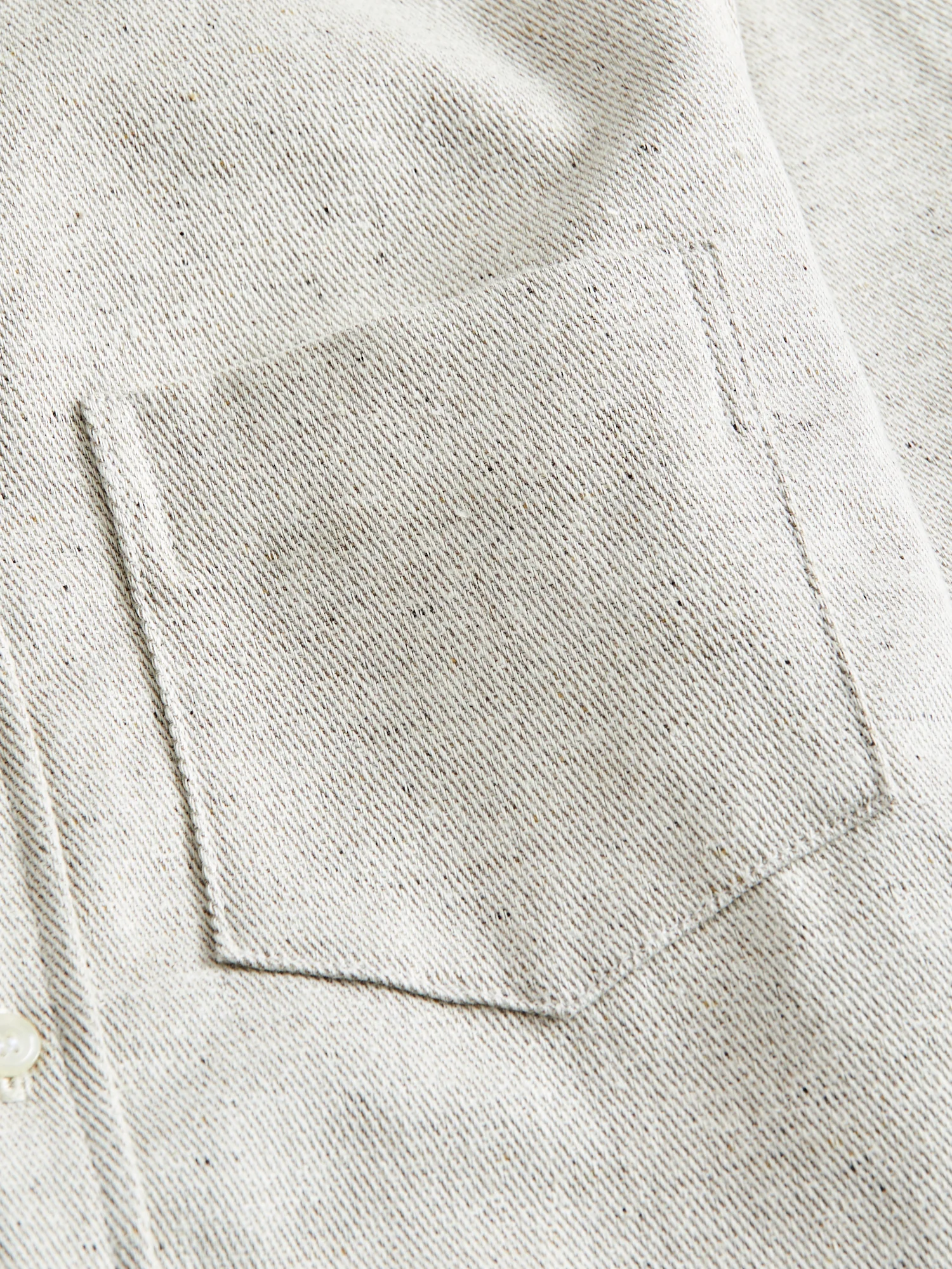 "Oxford Shirt" in Natural Reverse Brushed Flannel - Image 4