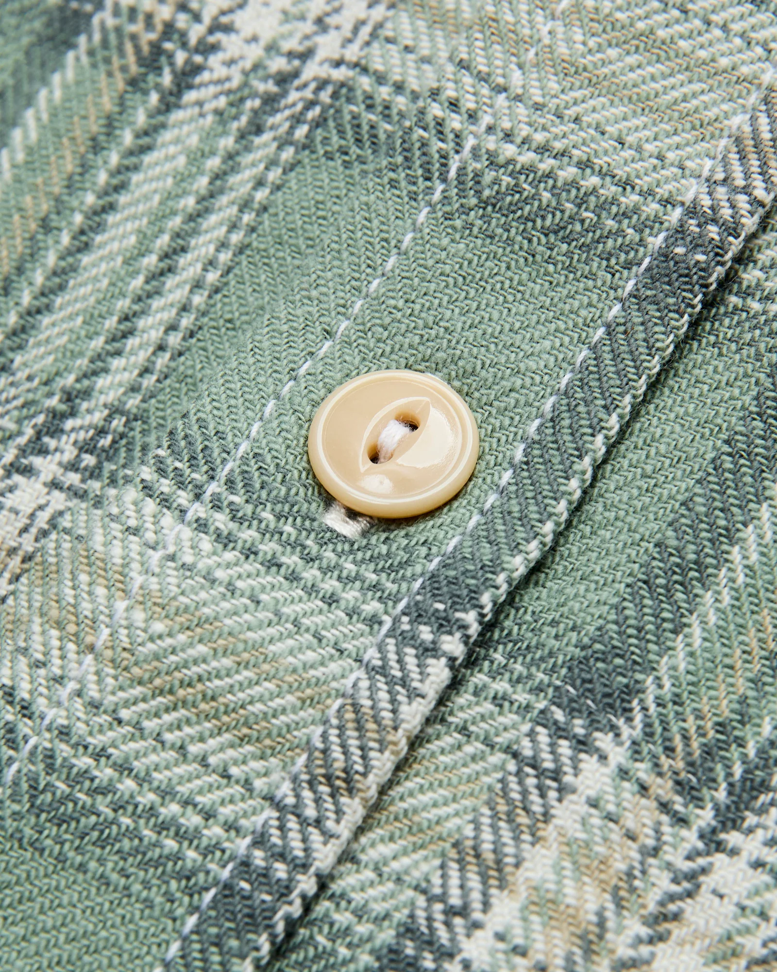 "Oxford Shirt" in Sage Herringbone Plaid - Image 5