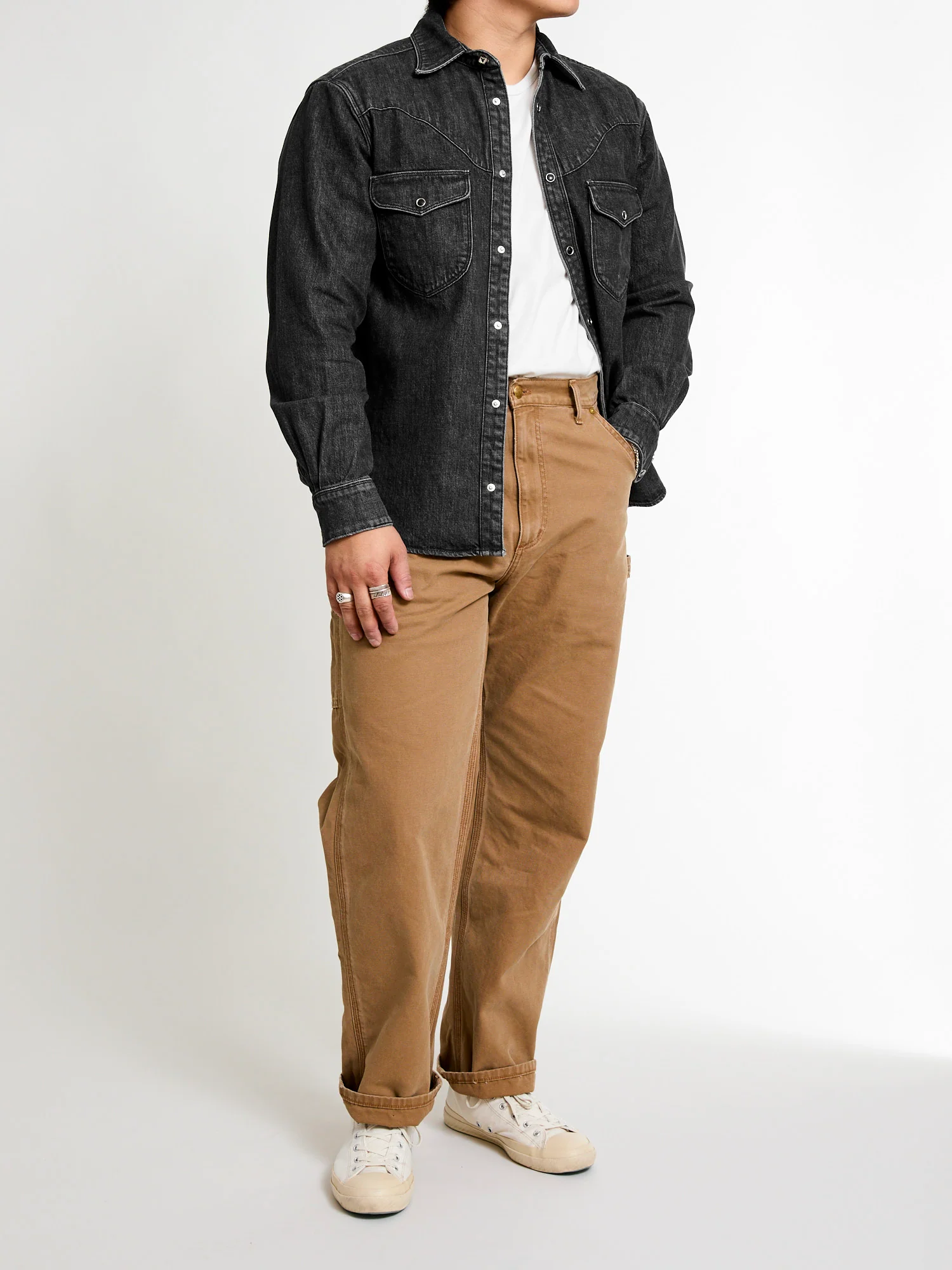 Packard Western Shirt in Black Stonewash - Image 11