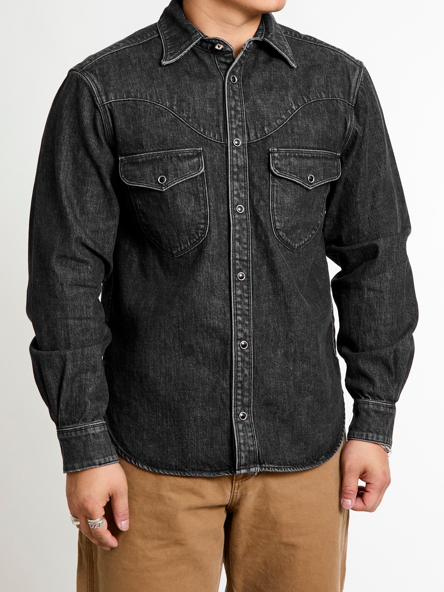 Packard Western Shirt in Black Stonewash - Image 2