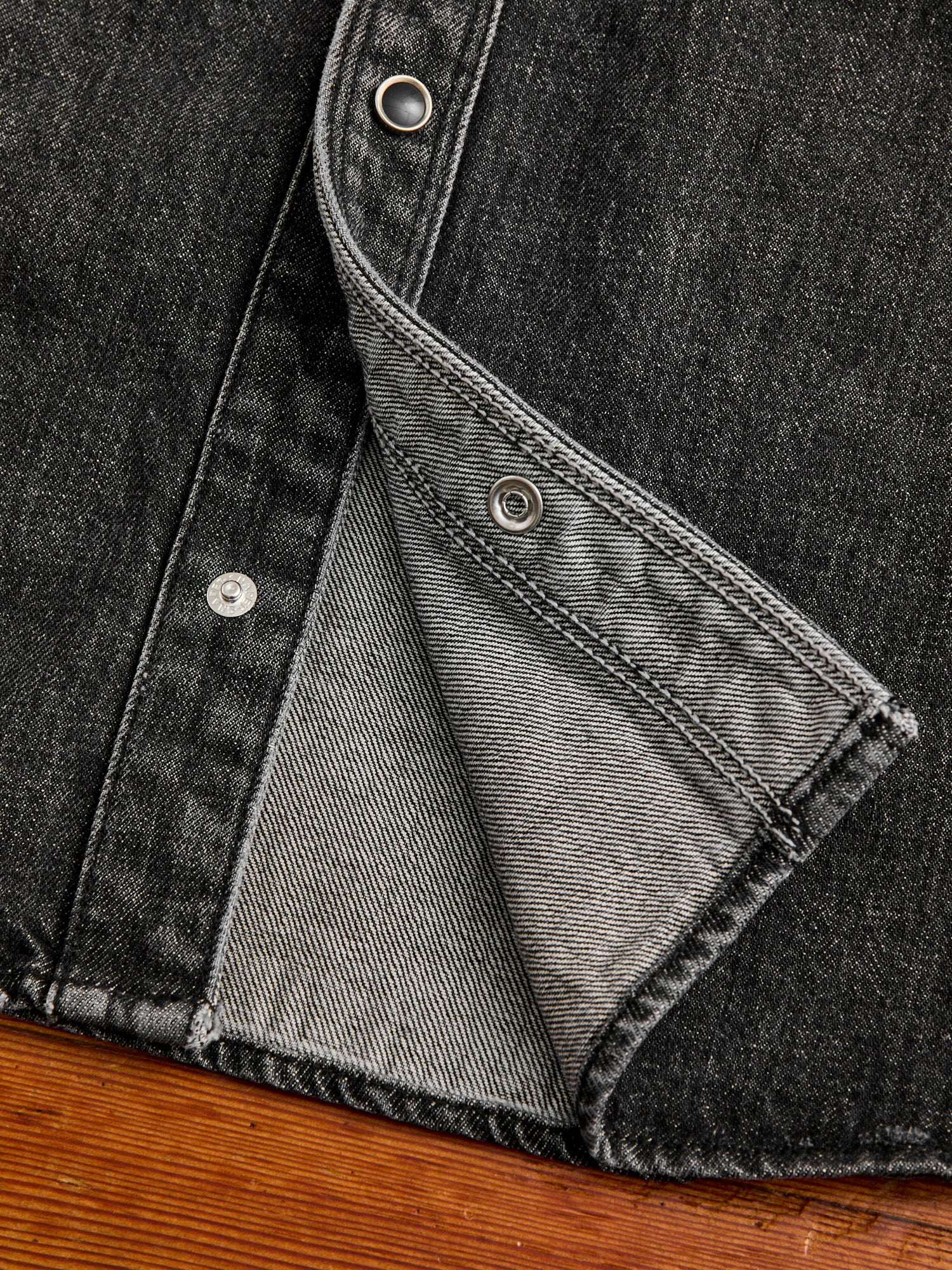 Packard Western Shirt in Black Stonewash - Image 7