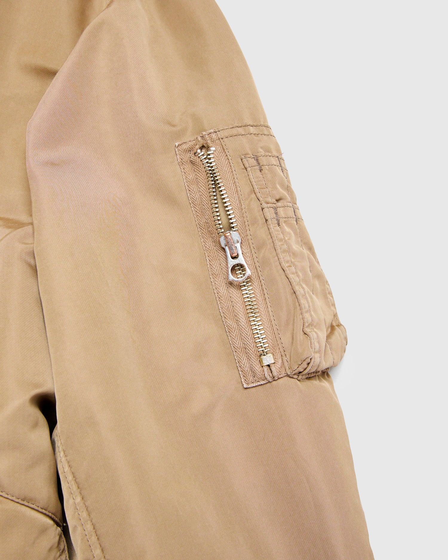 "Panther" Reversible Nylon Twill MA-1 Bomber Jacket in Brown - Image 8