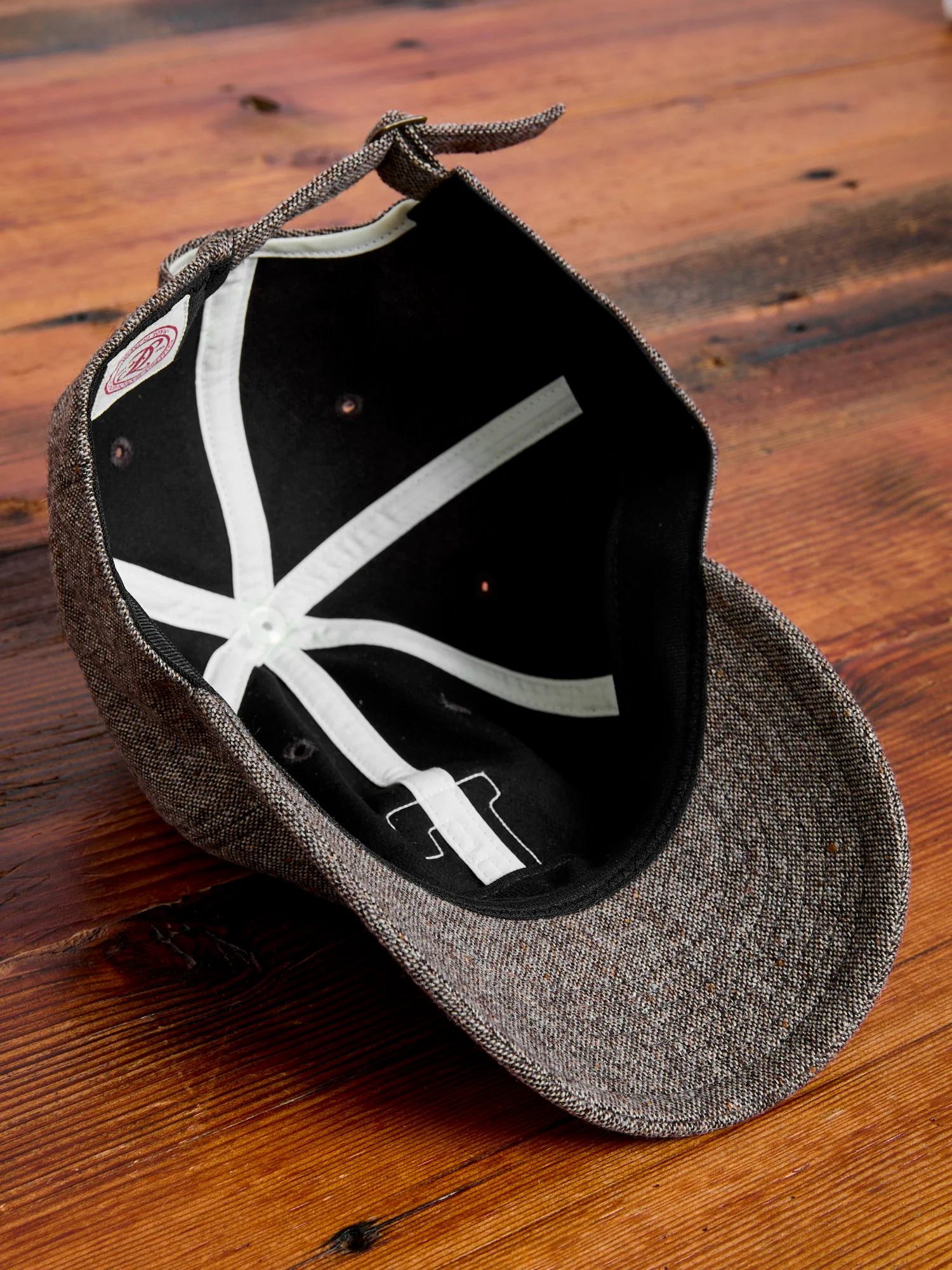 Patch Tweed Baseball Cap in Brown - Image 7
