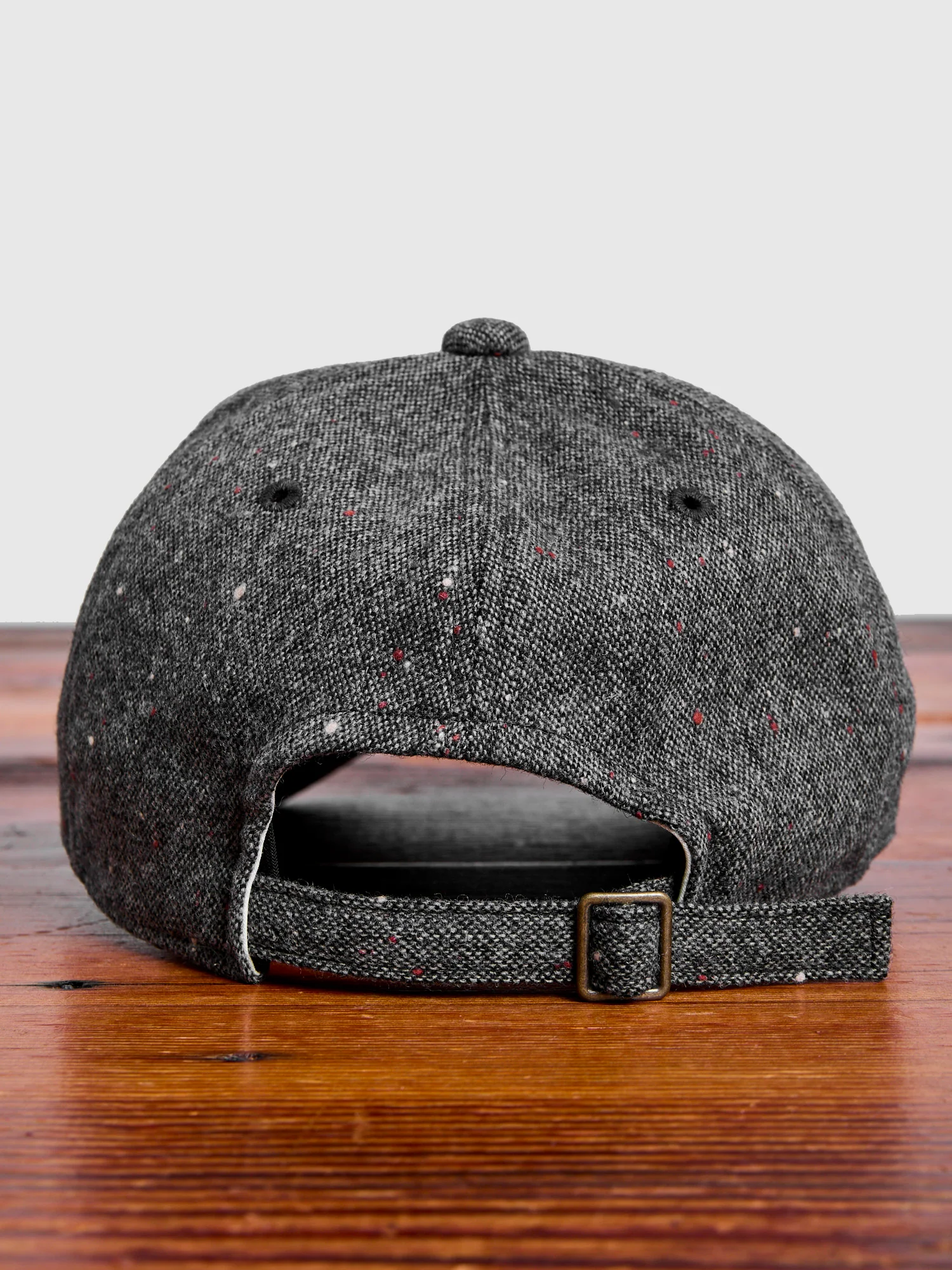 Patch Tweed Baseball Cap in Charcoal - Image 3