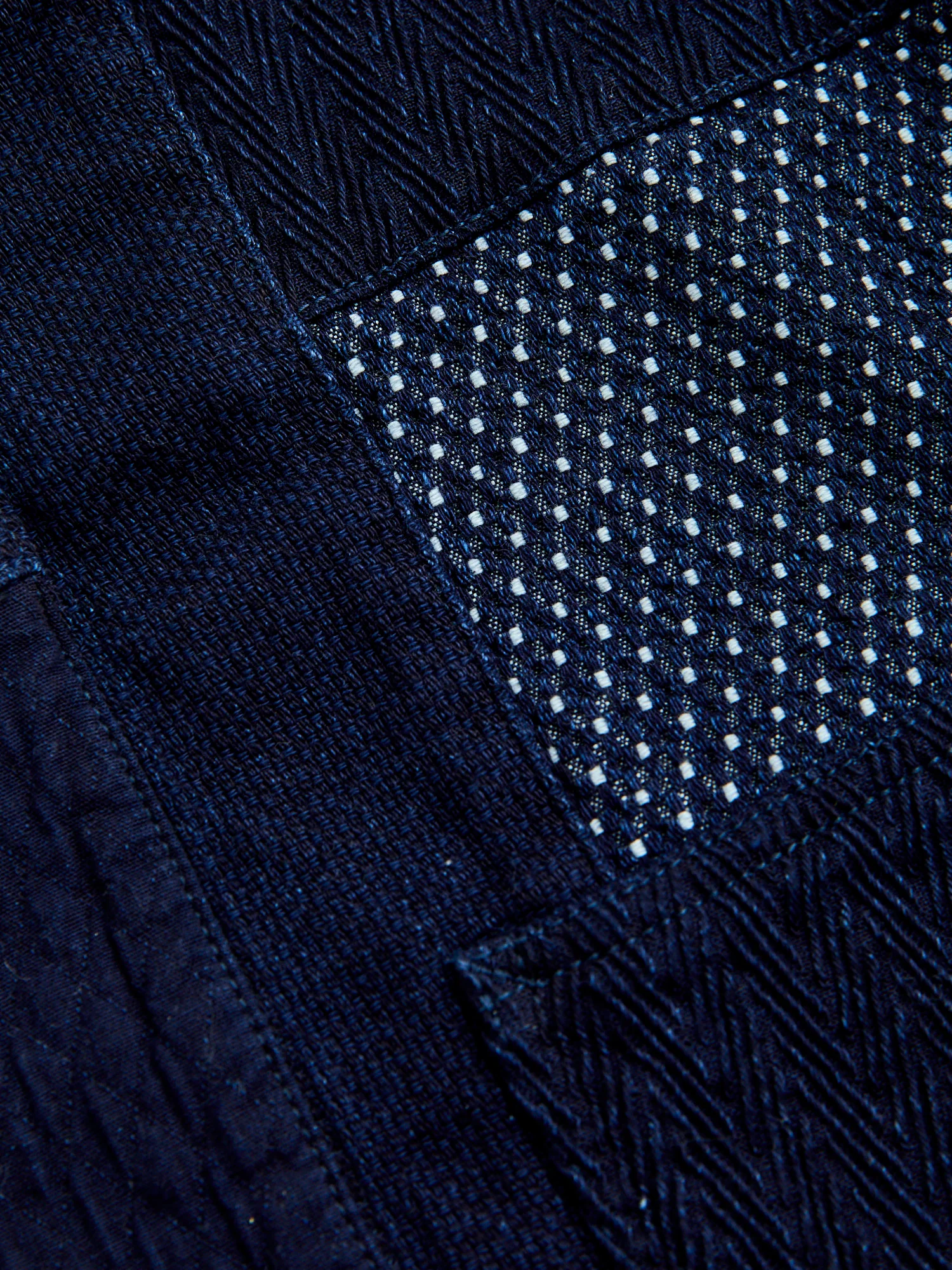 Patchwork Haori Jacket in Rinsed Indigo - Image 6