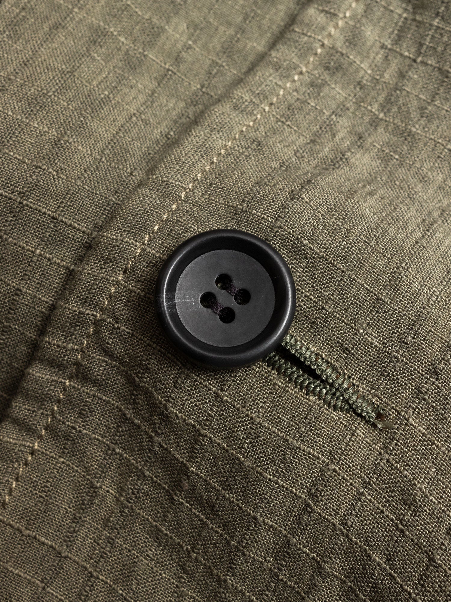 Patchwork Tailored Jacket in Khaki - Image 5