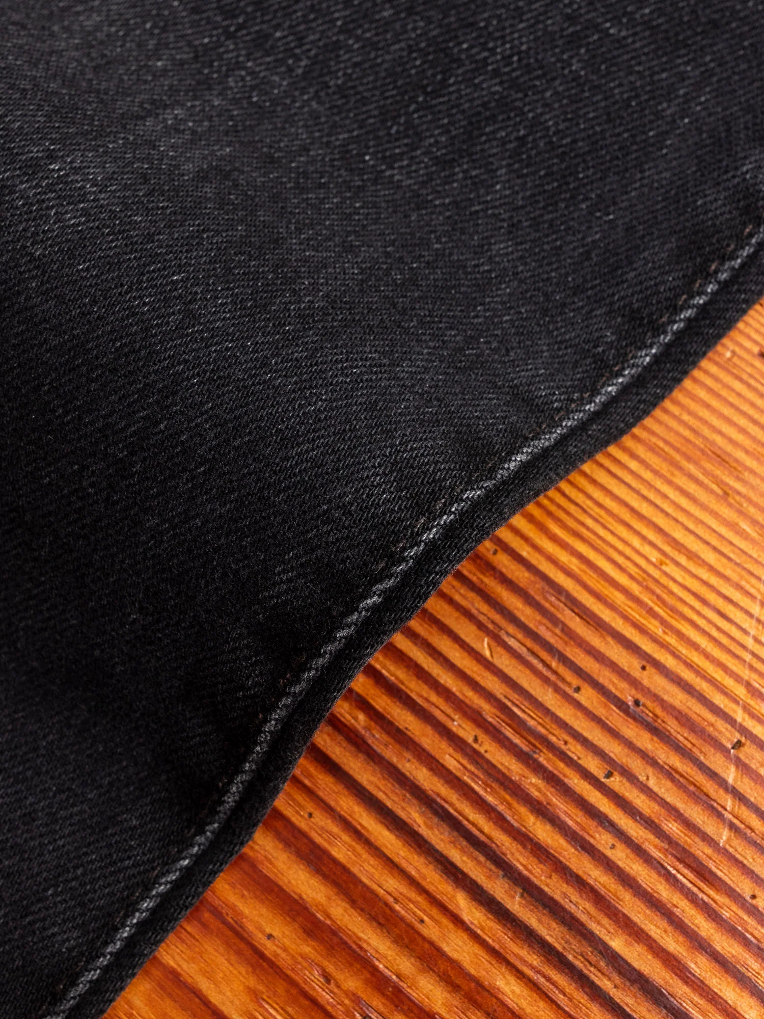 "Paul" 14oz Washed Black Stretch Selvedge Denim - Pen Slim - Image 8