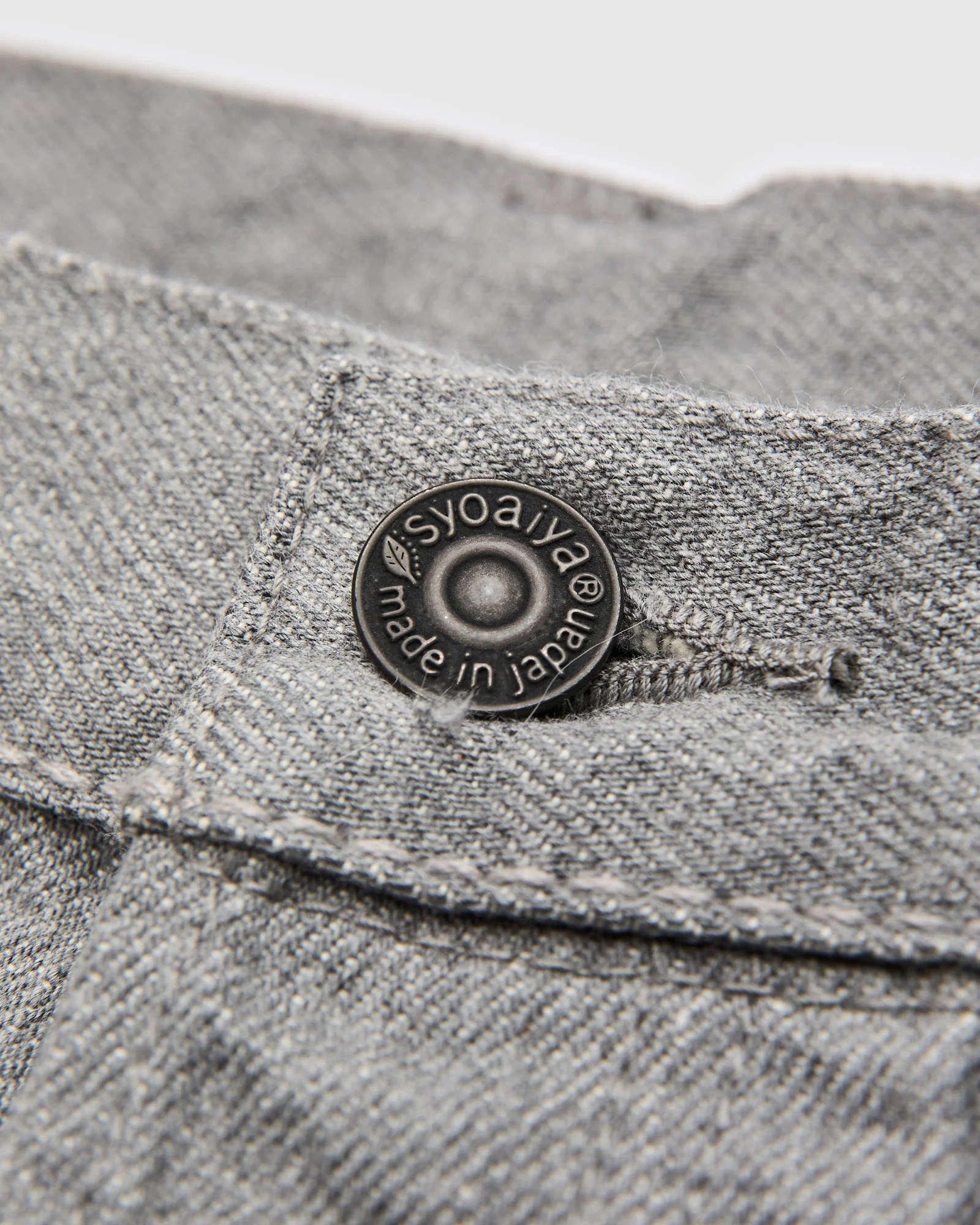 "Moonrock" 14oz Rinsed Heather Grey Selvedge Denim - Relaxed Tapered Fit - Image 7