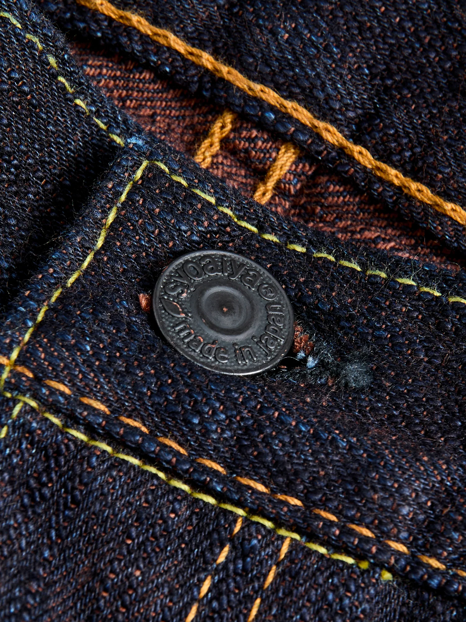 PER-EX-005-ID "Persimmon Extra Slub" 15oz Rinsed Selvedge Denim - Slim Straight Fit - Image 9