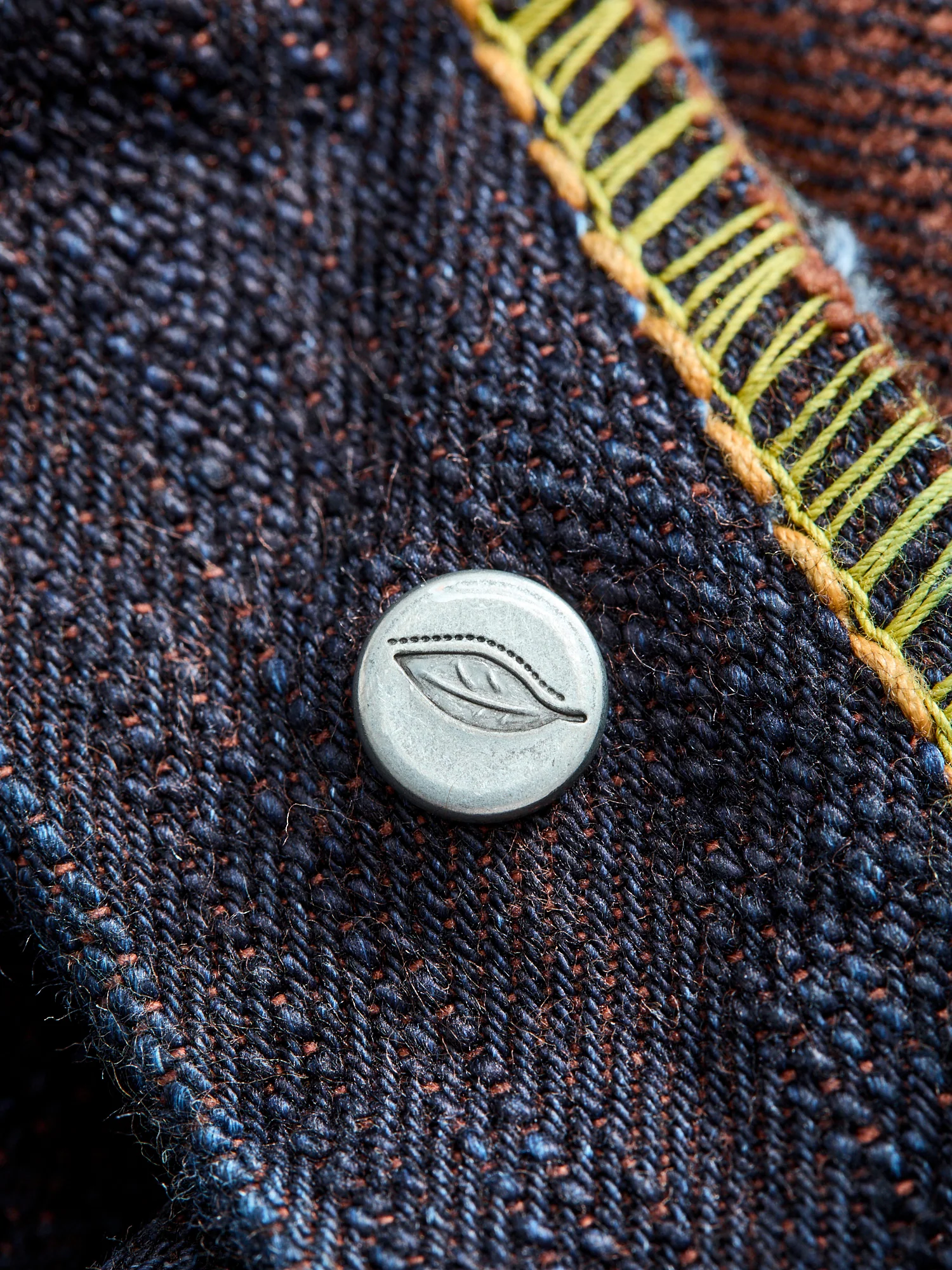 PER-EX-019-ID "Persimmon Extra Slub" 15oz Rinsed Selvedge Denim - Relaxed Tapered Fit - Image 10
