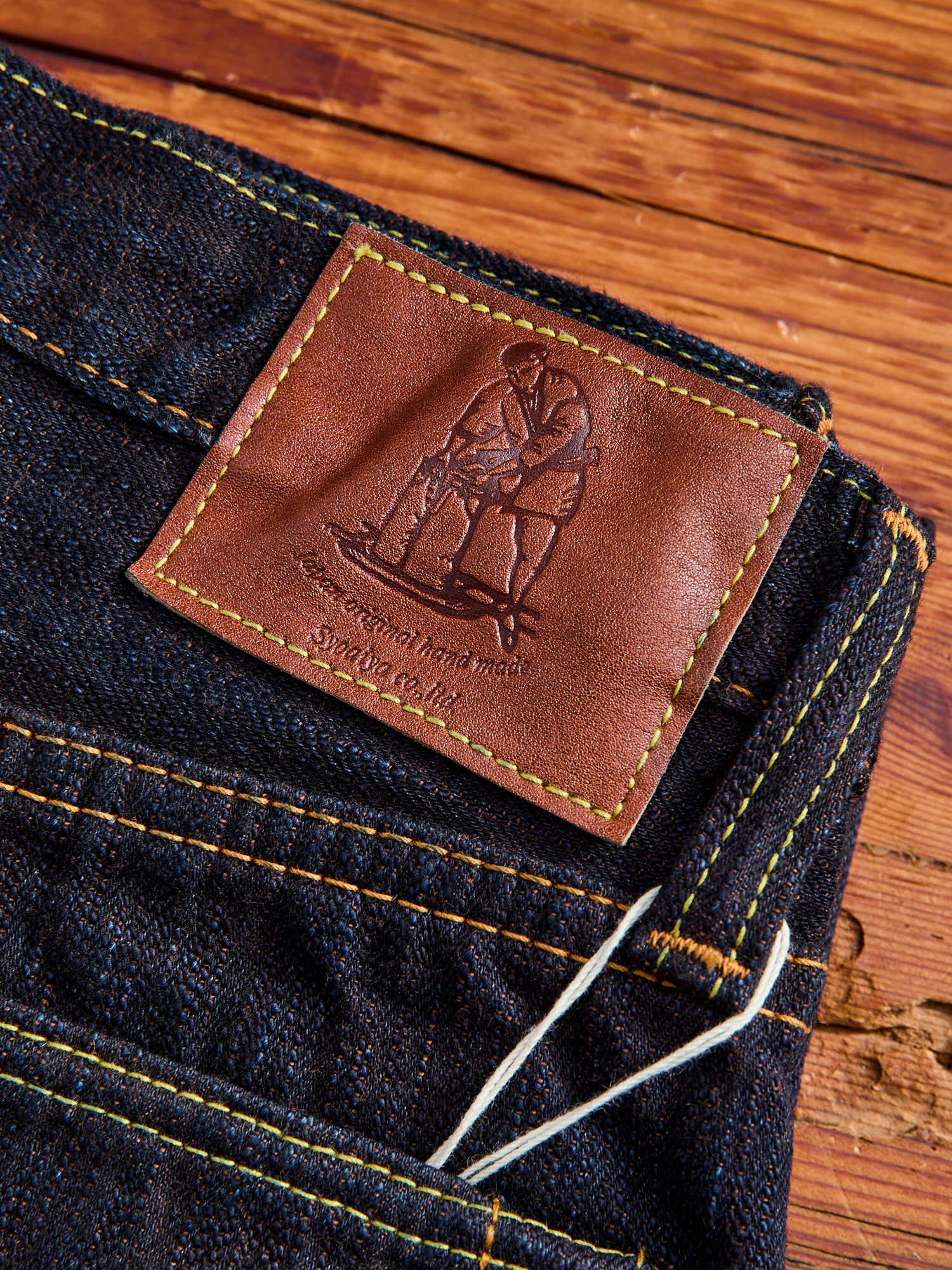 PER-EX-019-ID "Persimmon Extra Slub" 15oz Rinsed Selvedge Denim - Relaxed Tapered Fit - Image 3