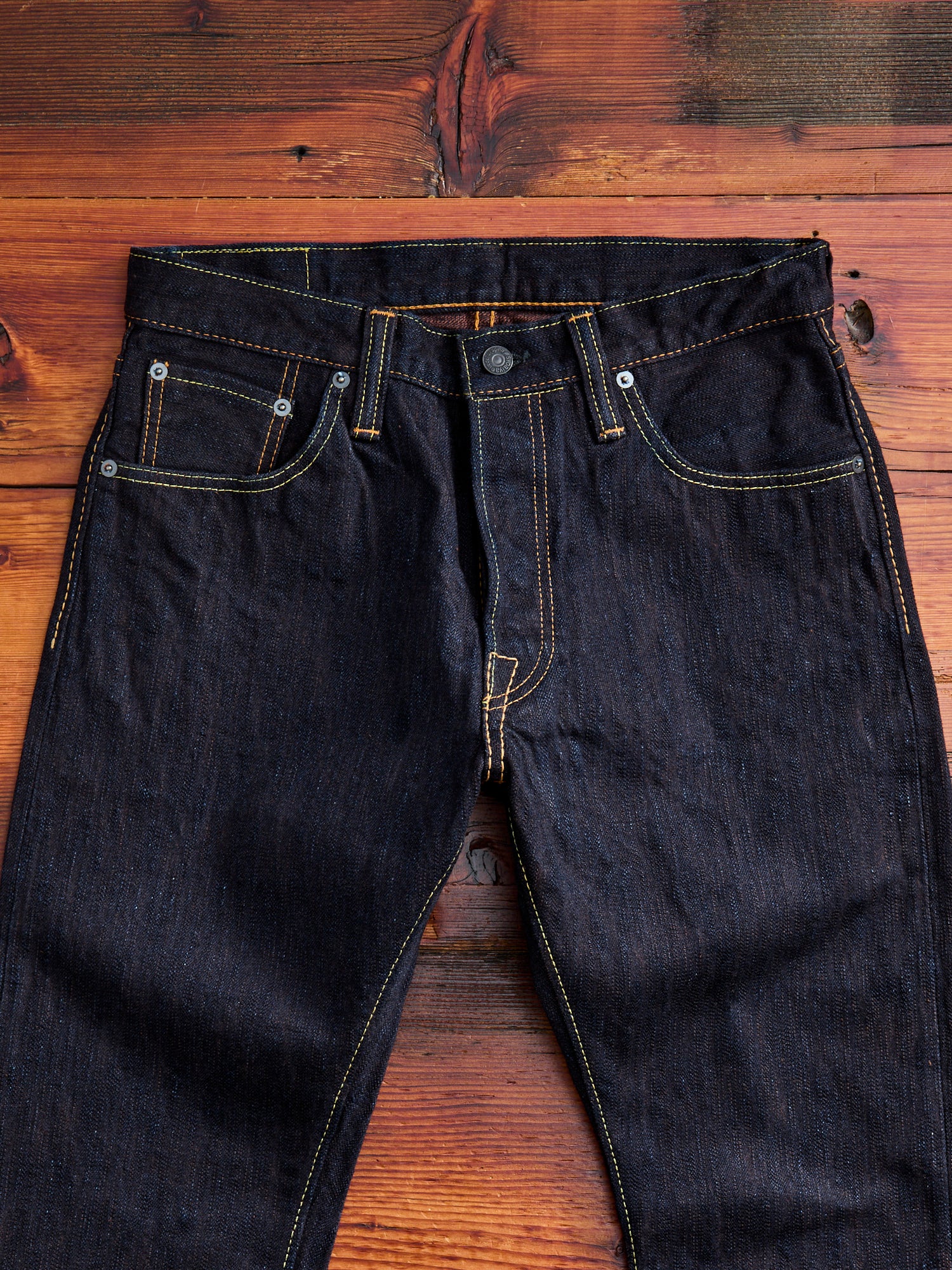PER-EX-019-ID "Persimmon Extra Slub" 15oz Rinsed Selvedge Denim - Relaxed Tapered Fit - Image 6