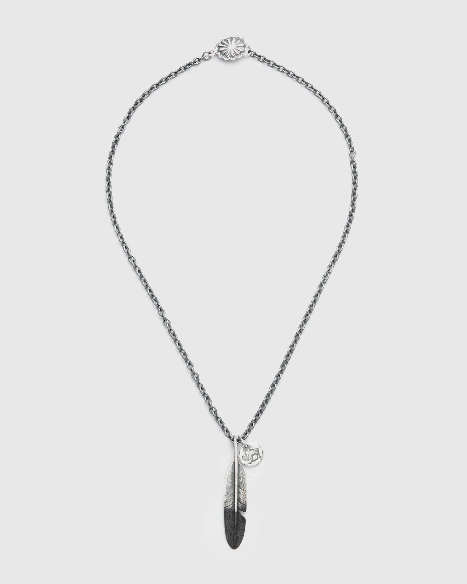Pherrow's x Peace Feather Necklace in Silver - Image 2