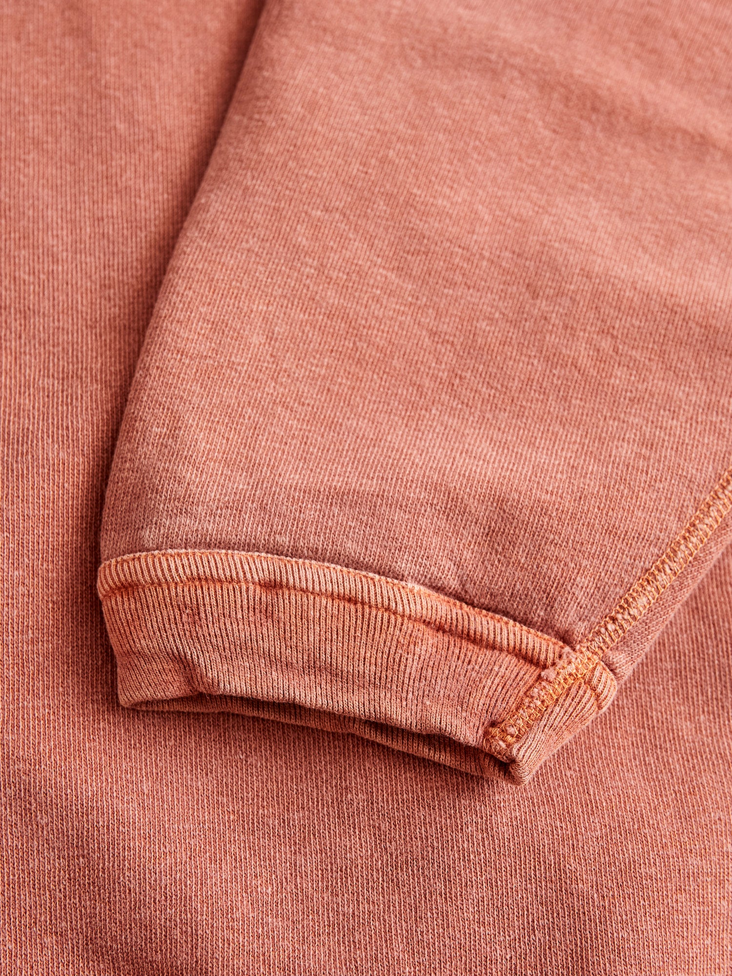 Pigment Dyed French Terry Sweatshirt in Brick Red - Image 4