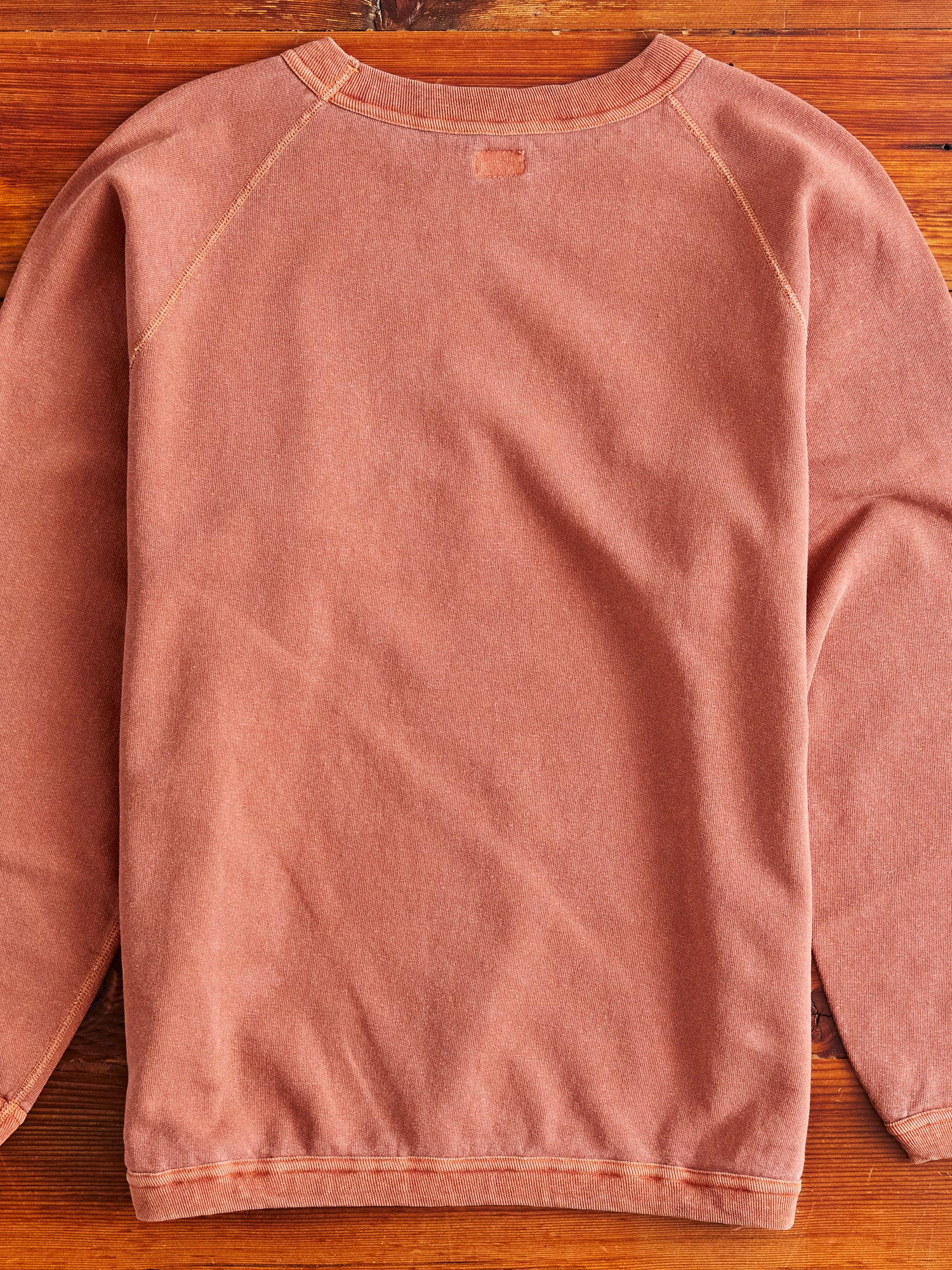 Pigment Dyed French Terry Sweatshirt in Brick Red - Image 6