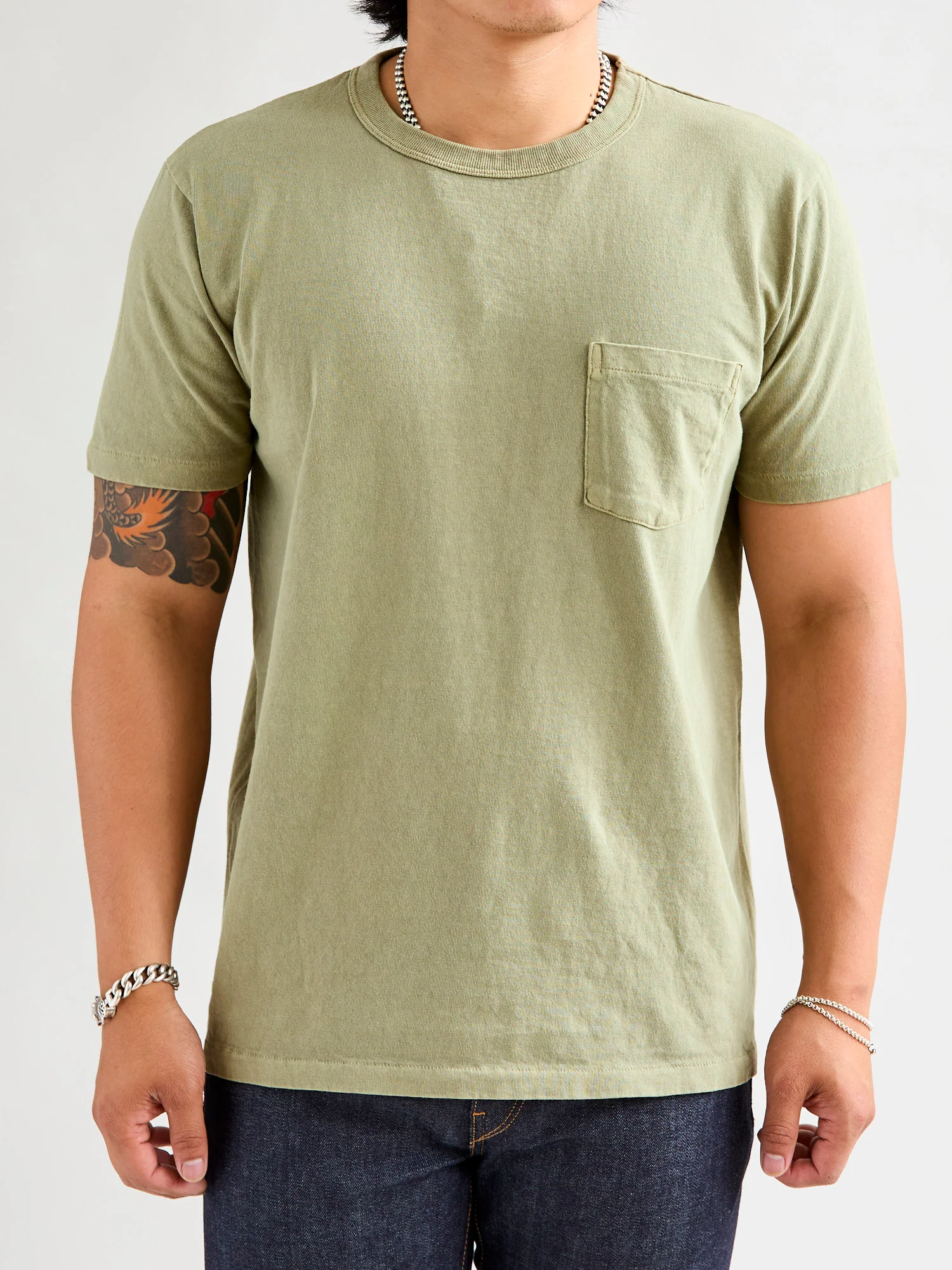 Pigment Dyed Pocket Tee in Dusty Zeder - Image 2