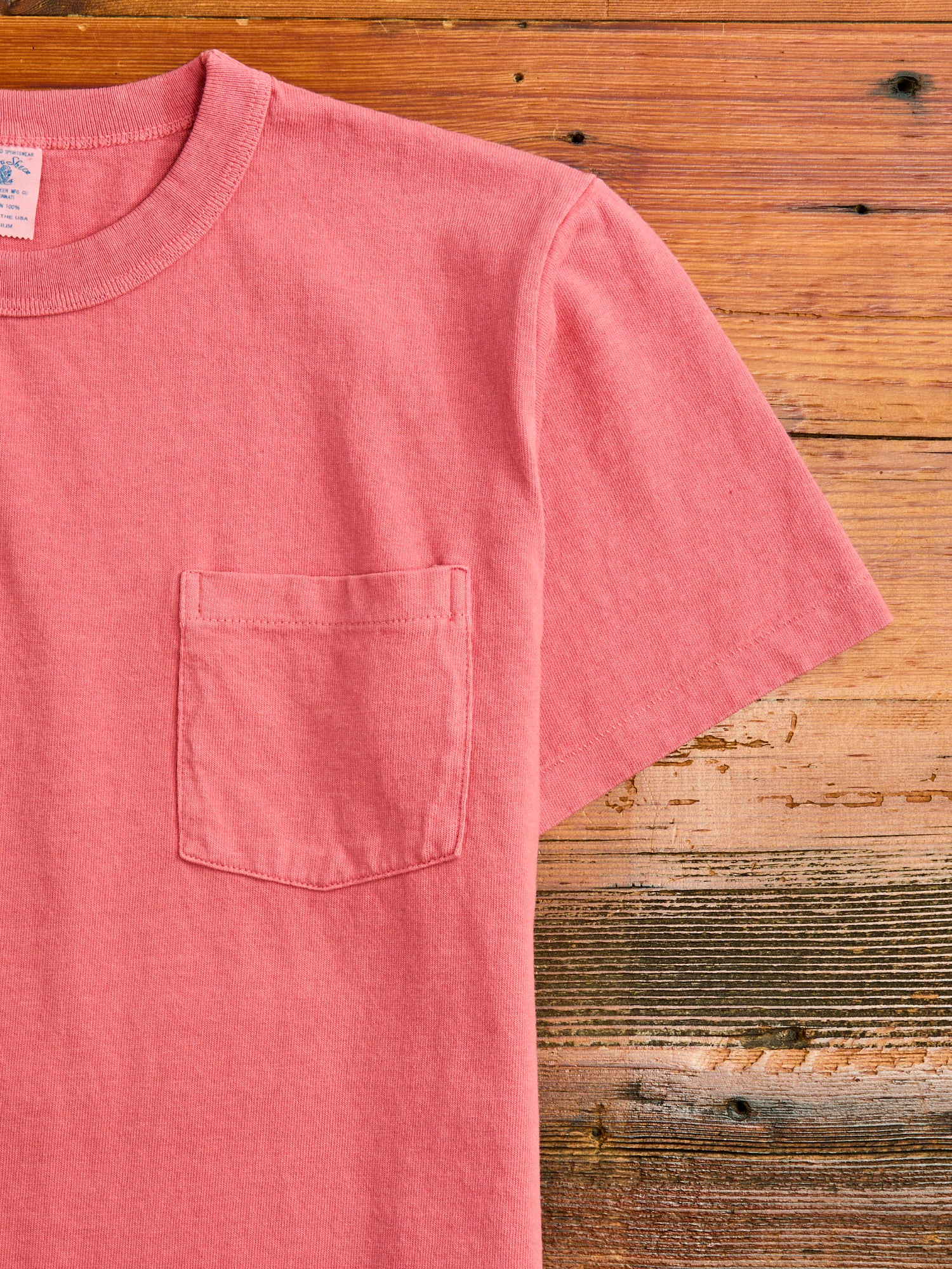 Pigment Dyed Pocket Tee in Radiant Red - Image 4