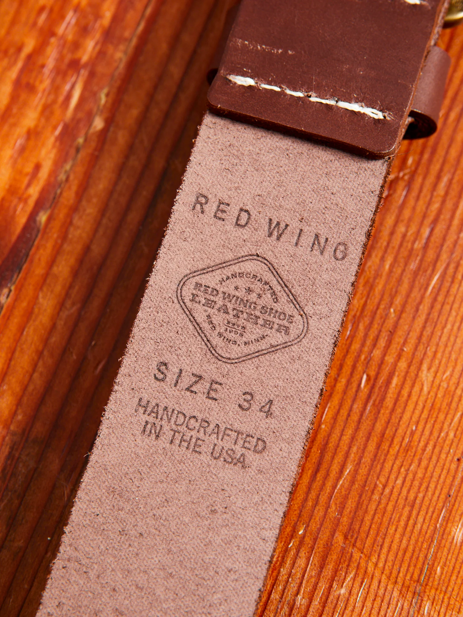 Pioneer Leather Belt in Amber - Image 5