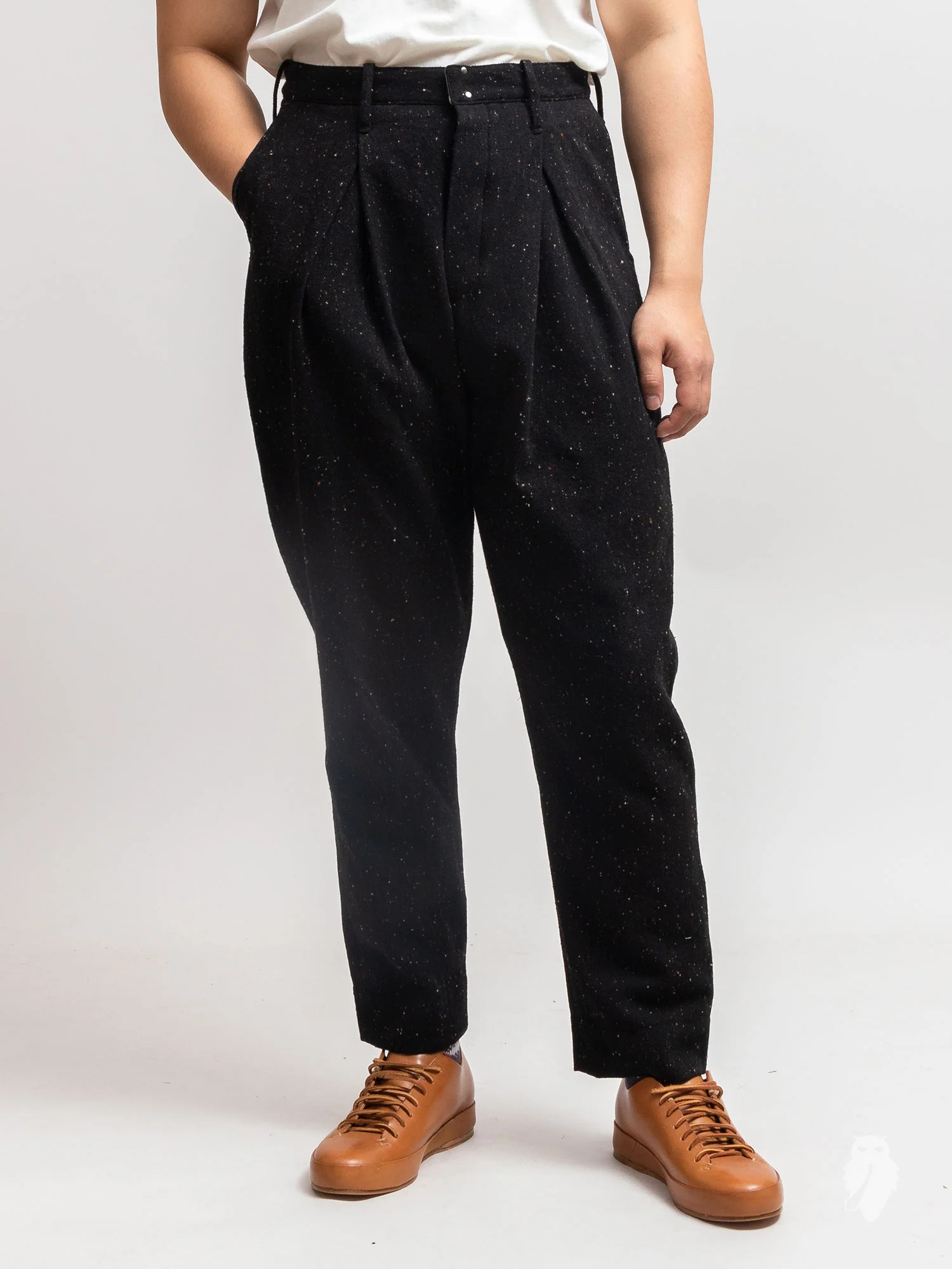 Planet Wool Trousers in Black - Image 2