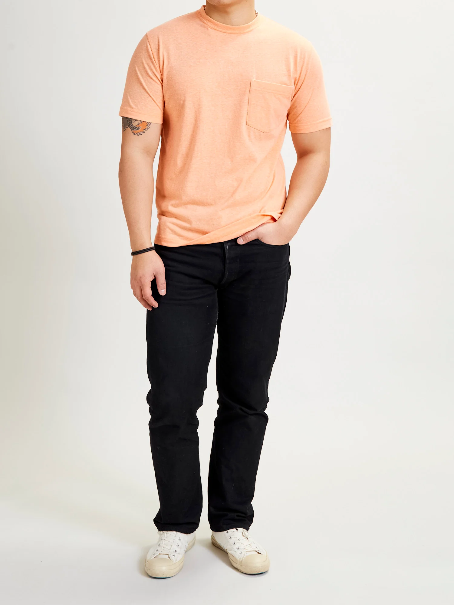 Pocket T-Shirt in Orange - Image 8