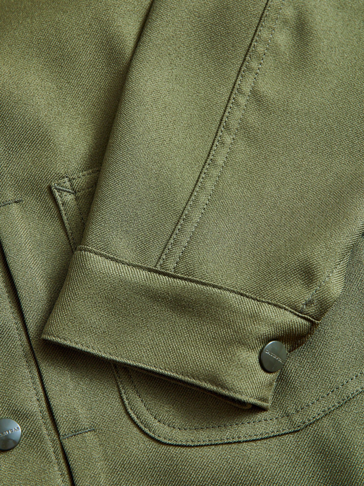 Poly Twill Gardeners Jacket in Olive - Image 7