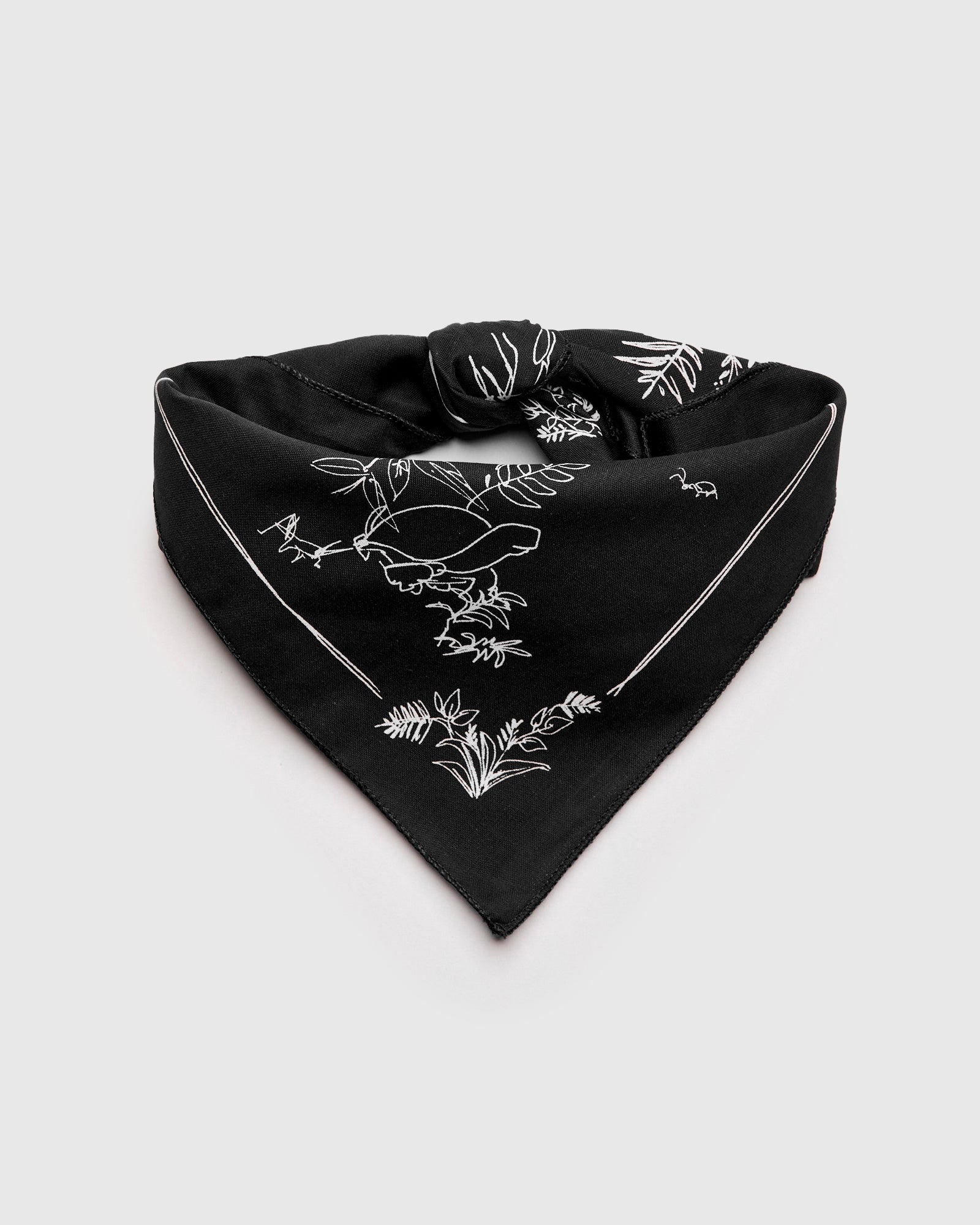 Printed Bandana in Black Zoo Animals - Image 2