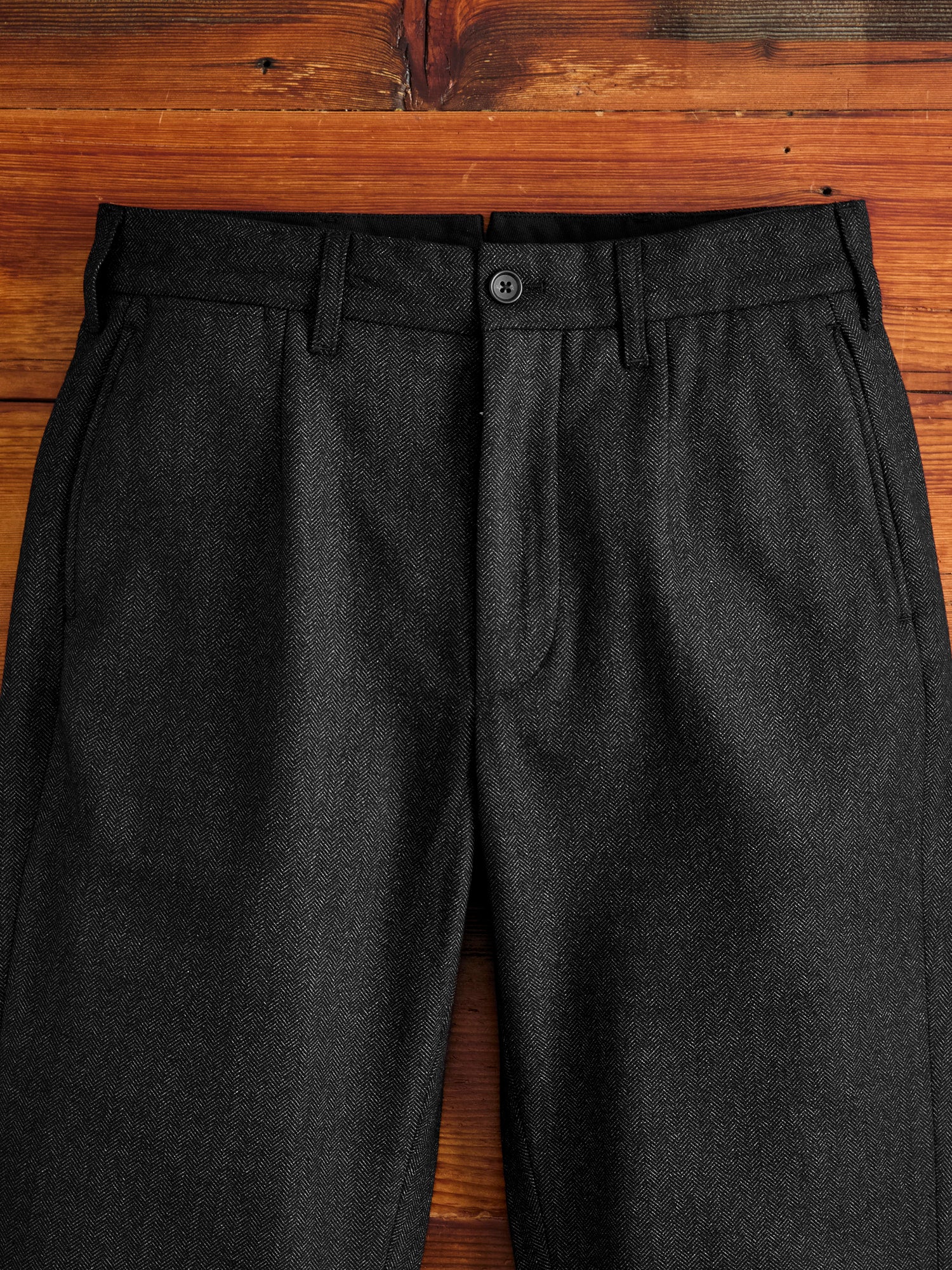Printed Wool Andover Pants in Charcoal - Image 4