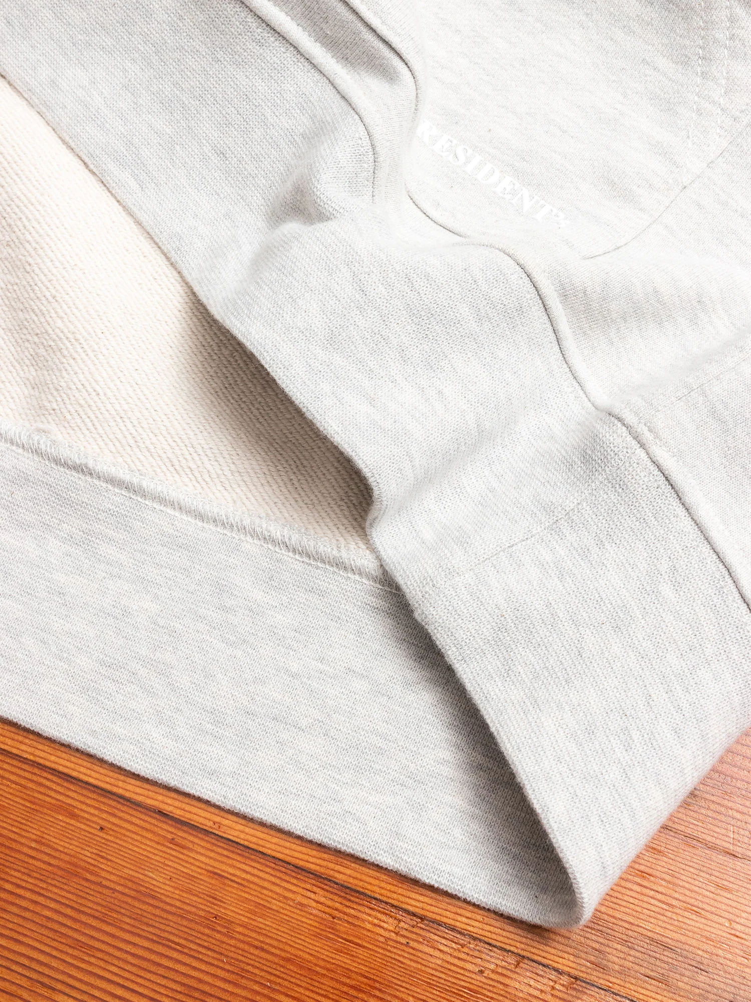 P's Pullover Hoodie in White Melange - Image 8