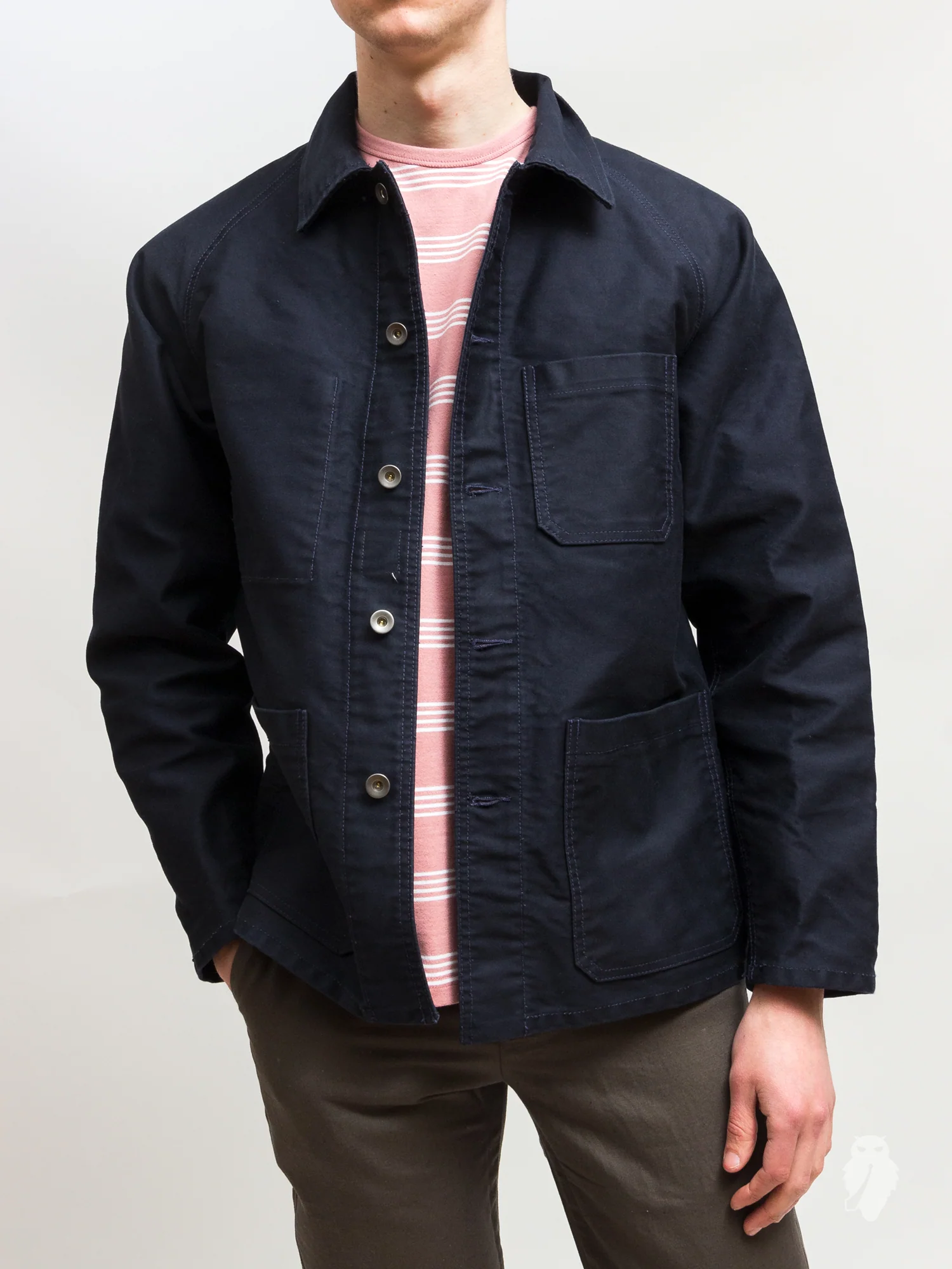 "Raglan" Work Jacket in Navy - Image 2