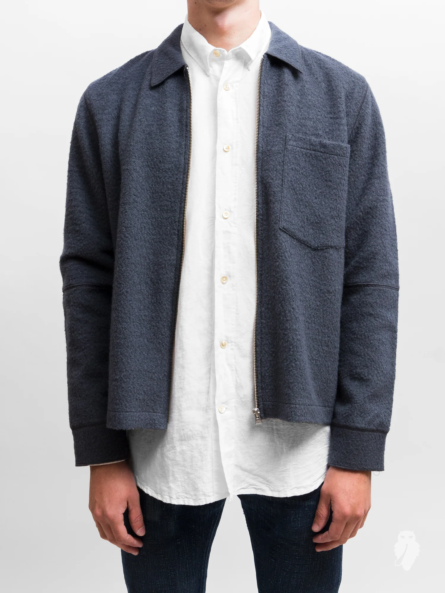 Raw Edge Blouson in Graphite - Image 2