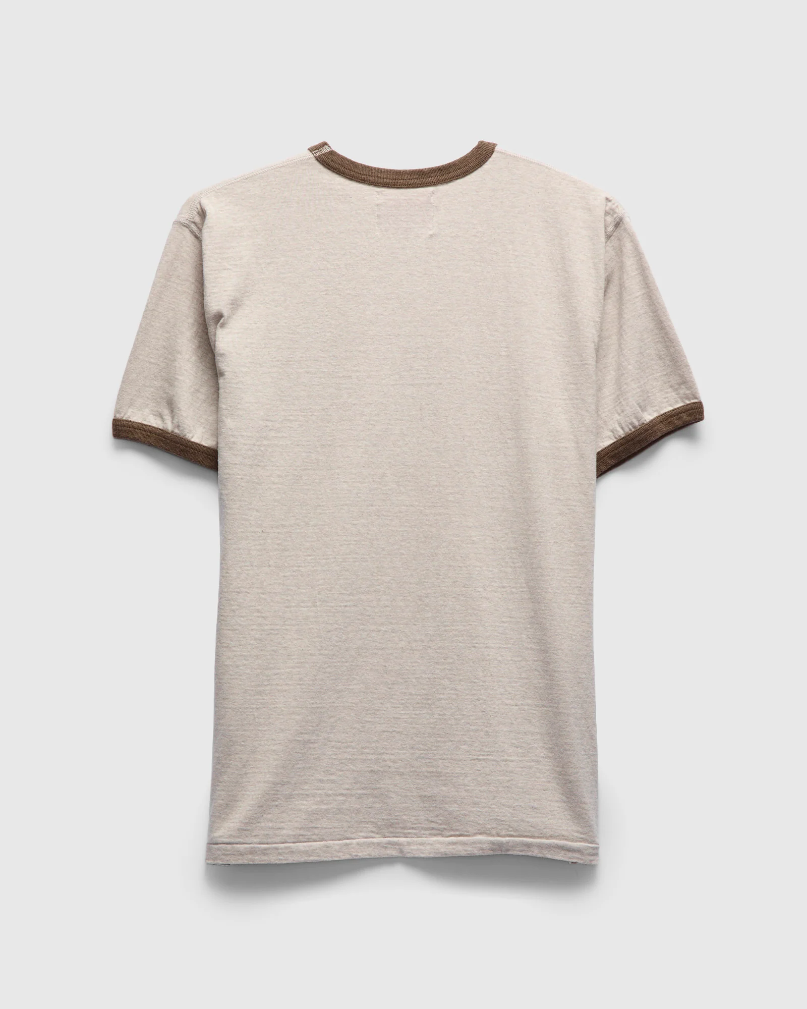 Recycled Cotton FoxFibre Ringer T-Shirt in Stone - Image 3