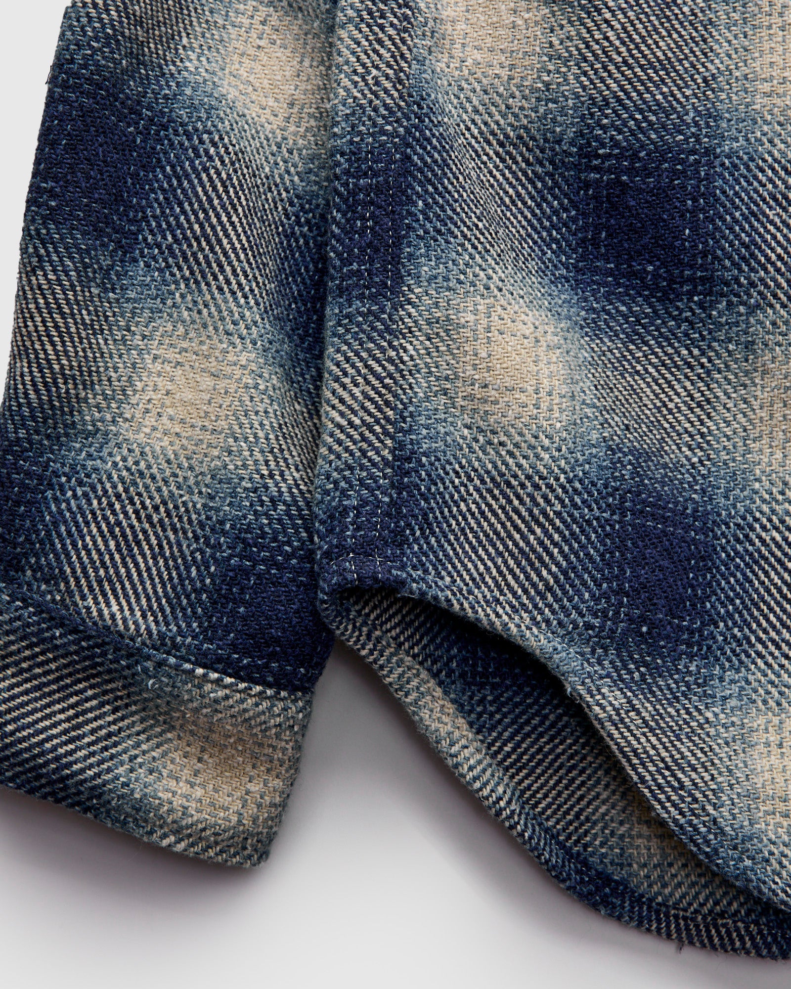 Recycled Cotton Jazz Nep Check Shirt in Blue - Image 6