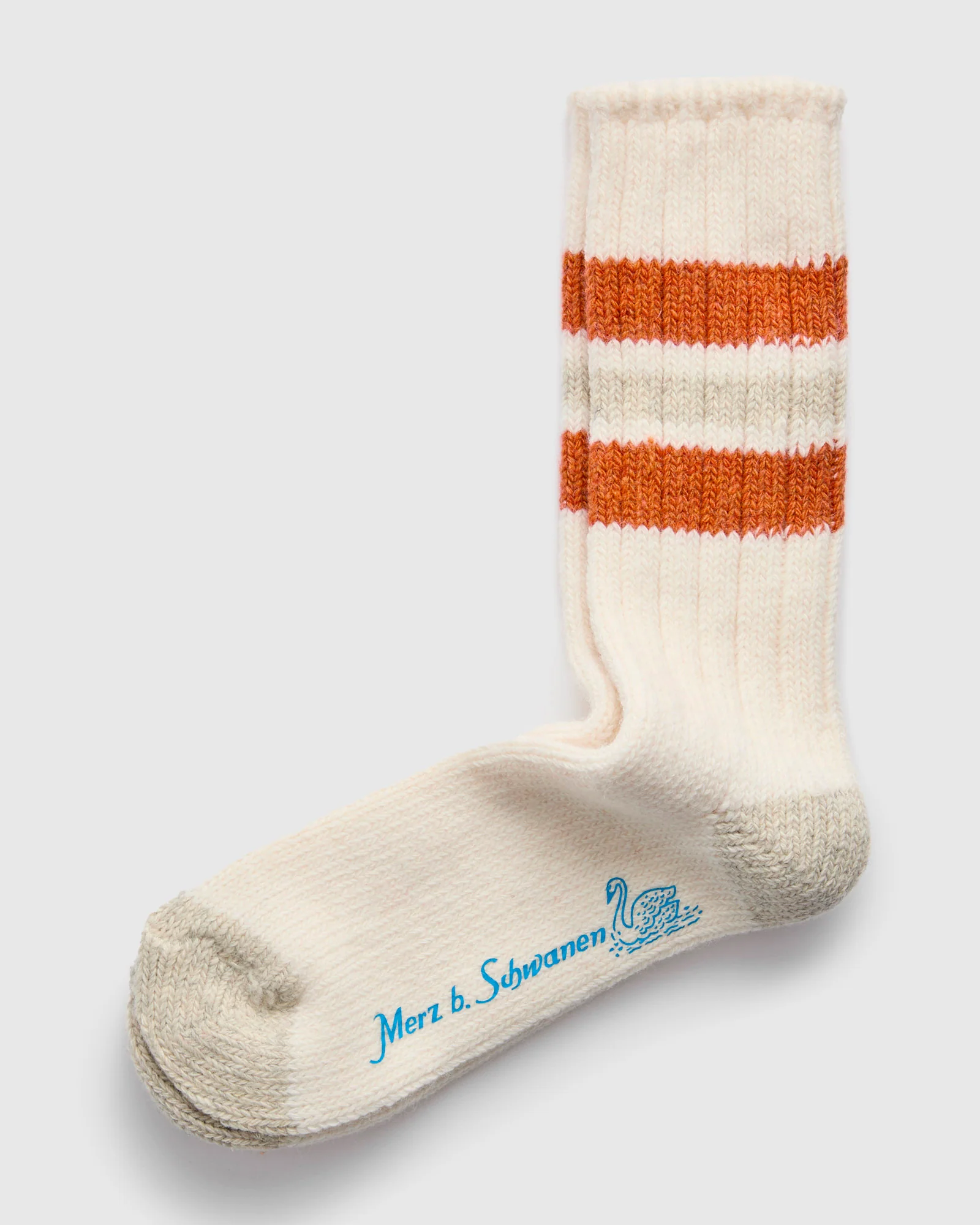 Recycled Wool Socks in Natural/Amber - Image 2