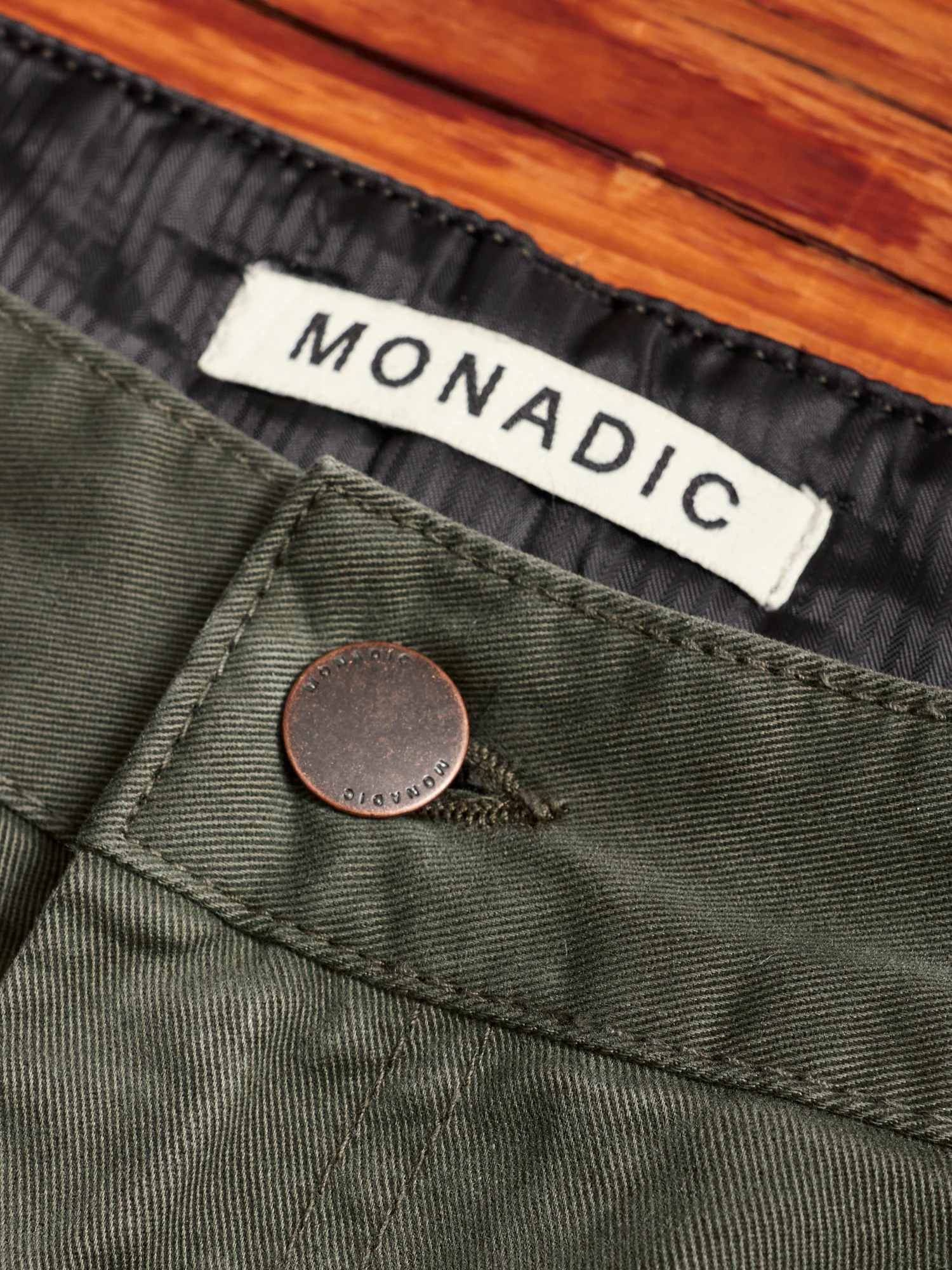 Relaxed Taper Cargo Chino in Olive Drab - Image 5