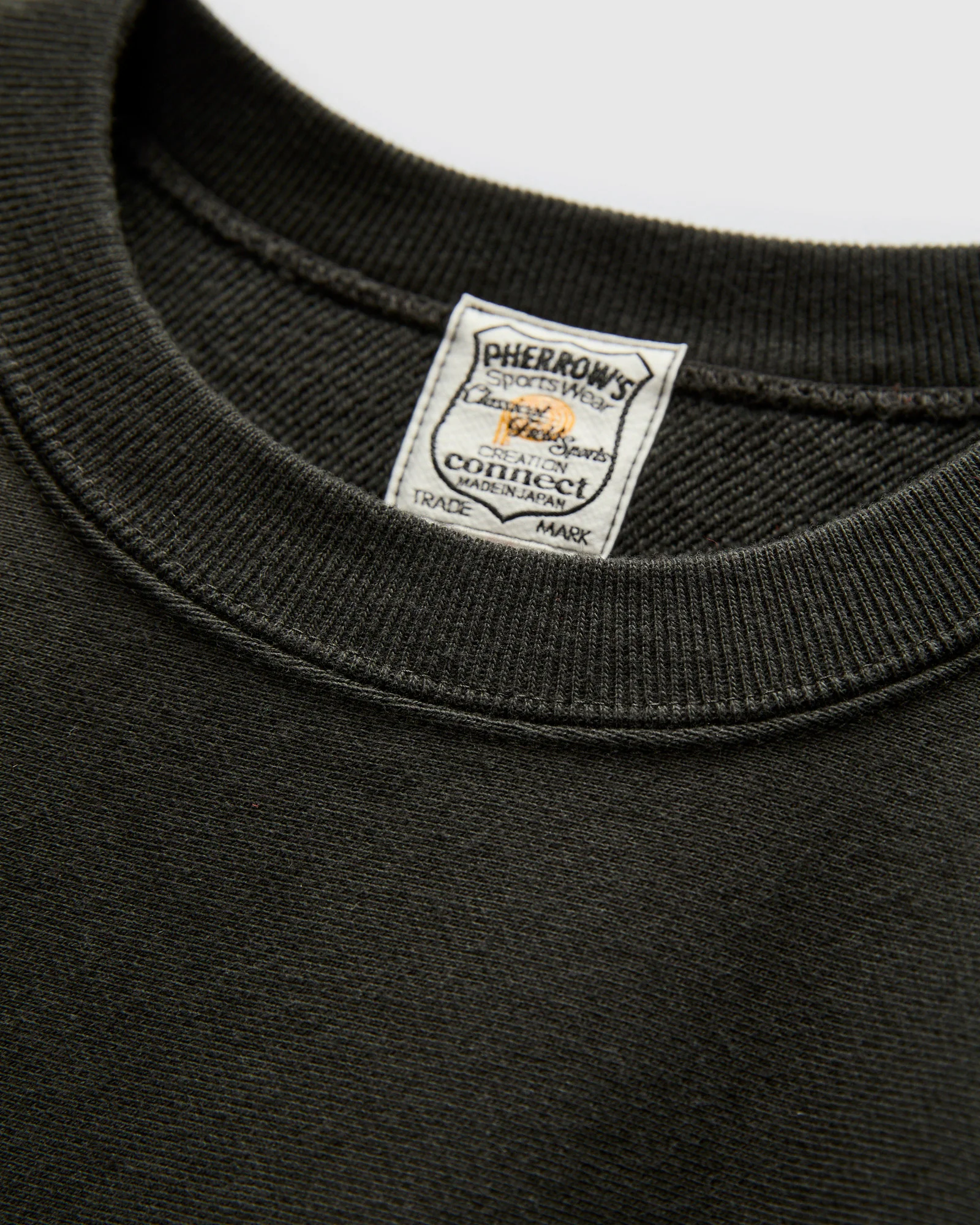Reverse Weave Heavyweight Crewneck in Sulfur Black - Image 4