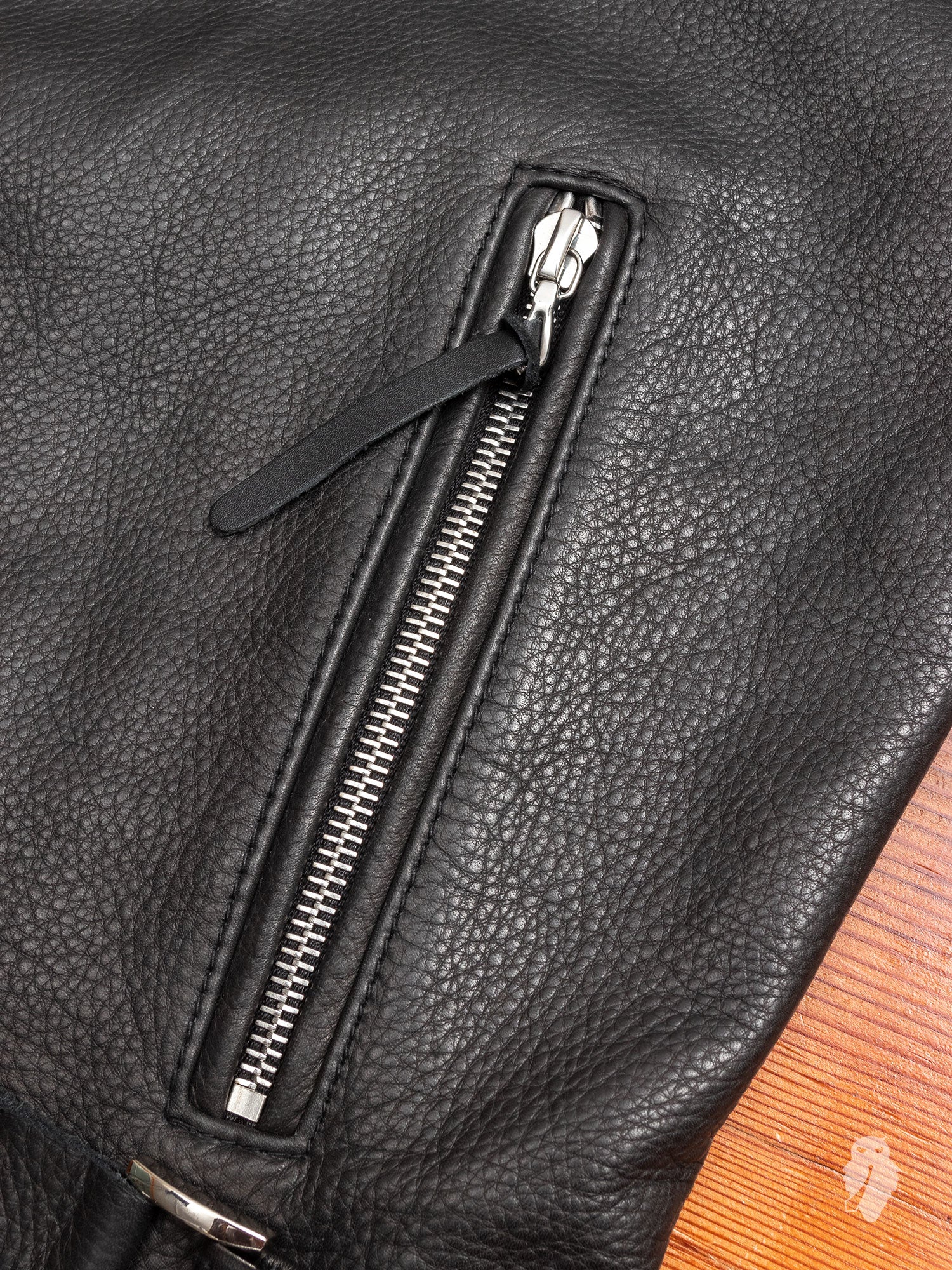 Riders Jacket in Black Cowhide - Image 8