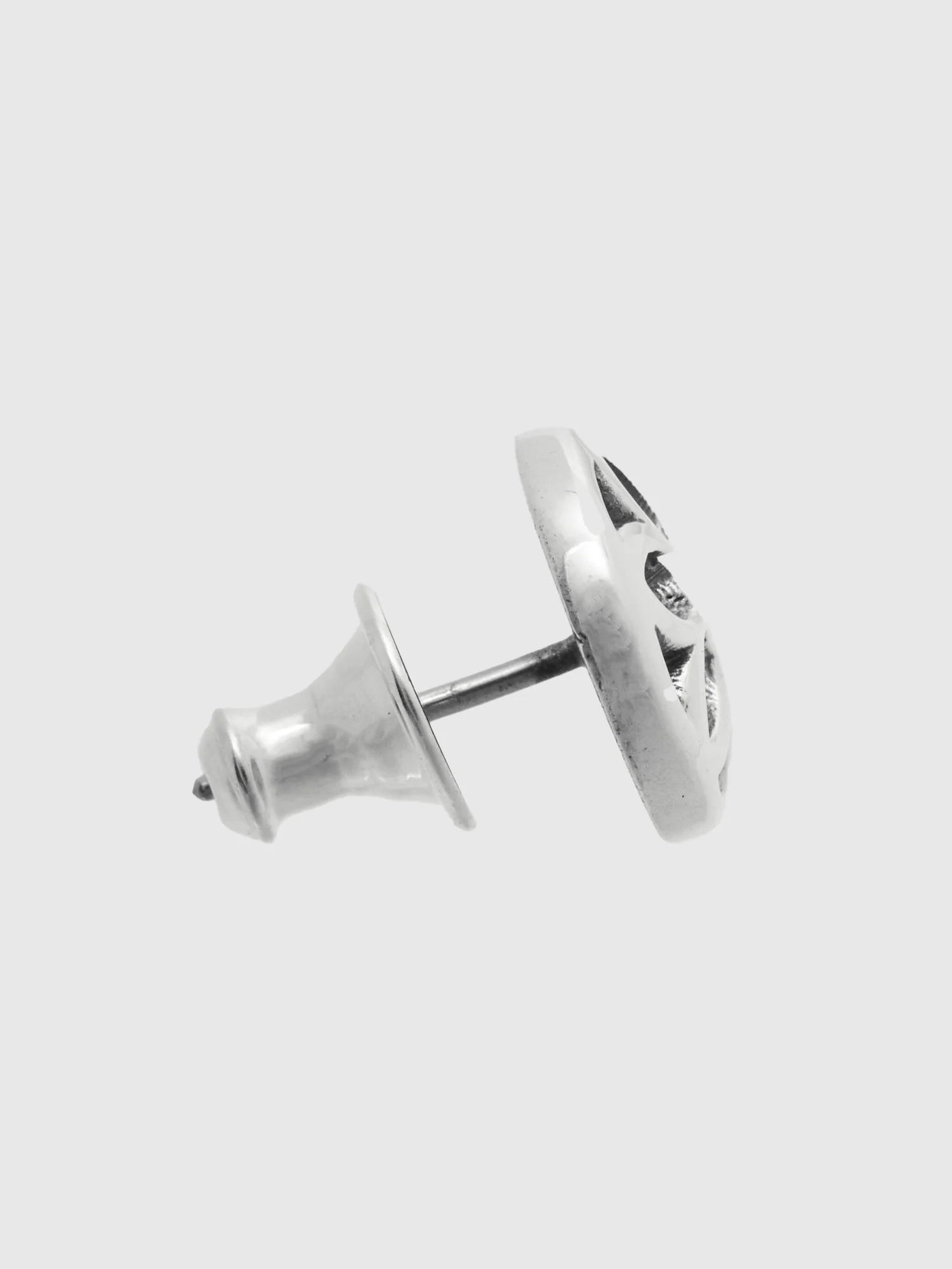 10mm Rosette Stud Earring in Sterling Silver - Image 2
