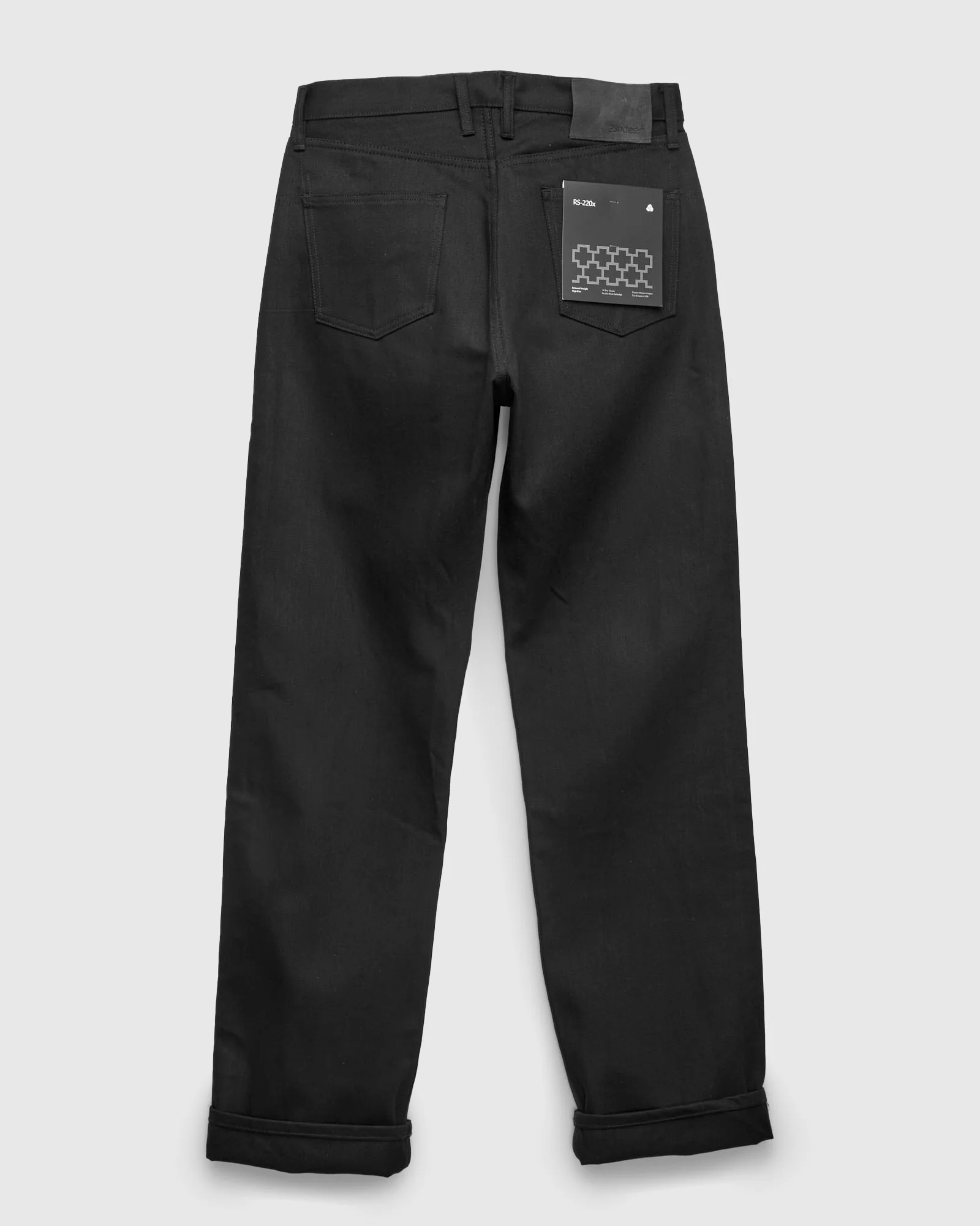 RS-220x 14.5oz Solid Black Selvedge Denim - Relaxed Straight Fit - Image 2