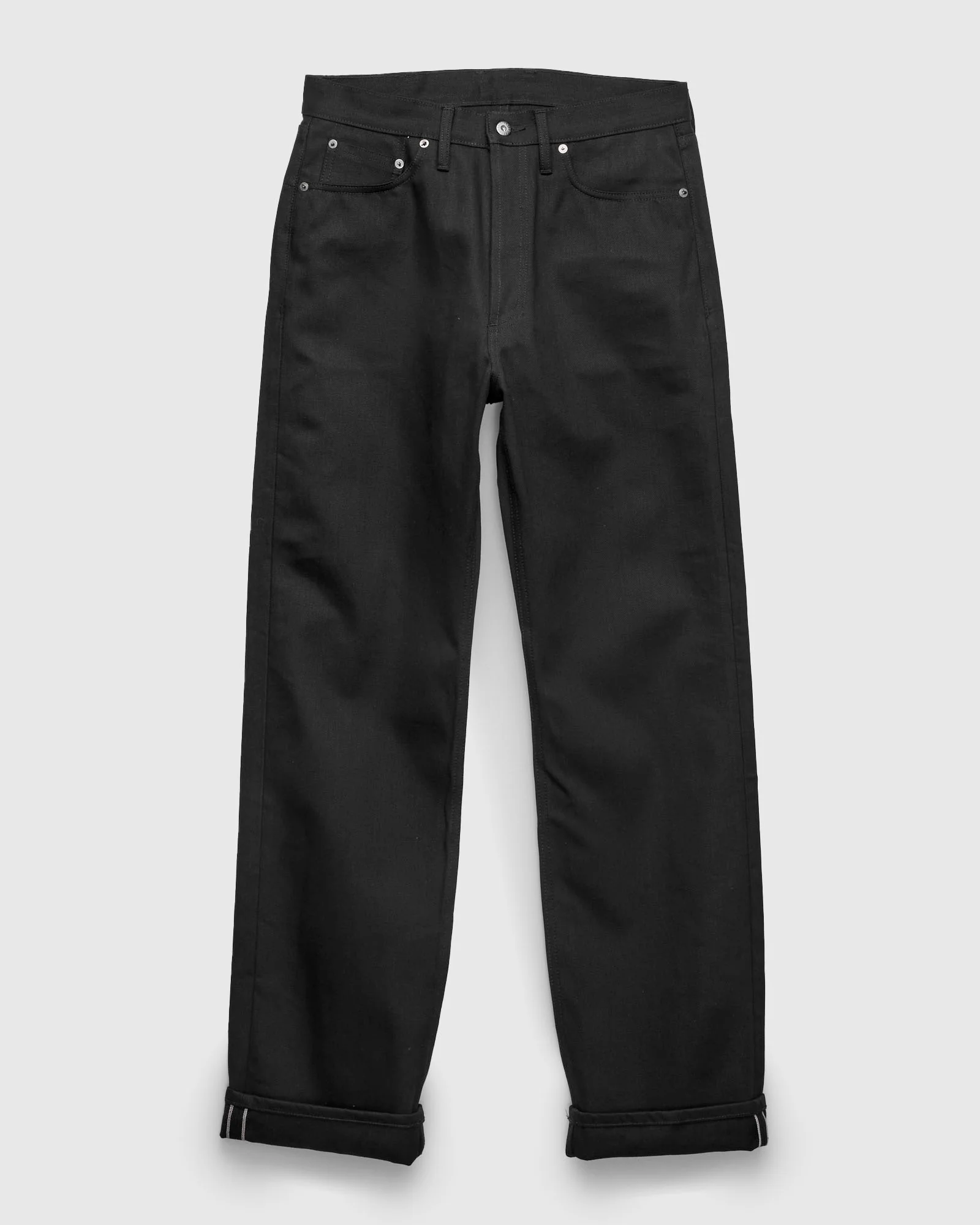 RS-220x 14.5oz Solid Black Selvedge Denim - Relaxed Straight Fit - Image 3
